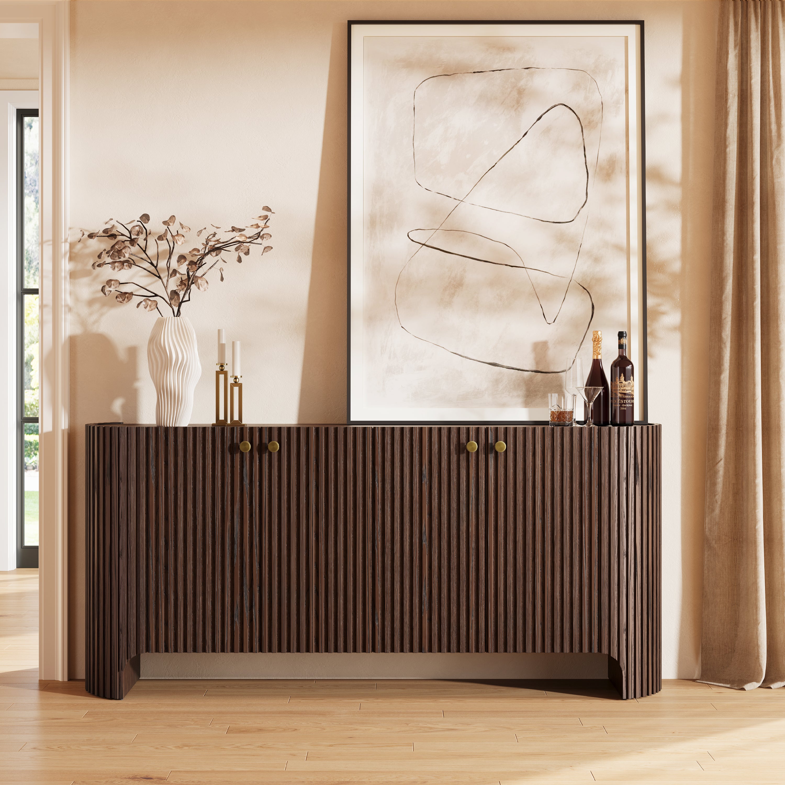 Marais Oak Sideboard 72" W