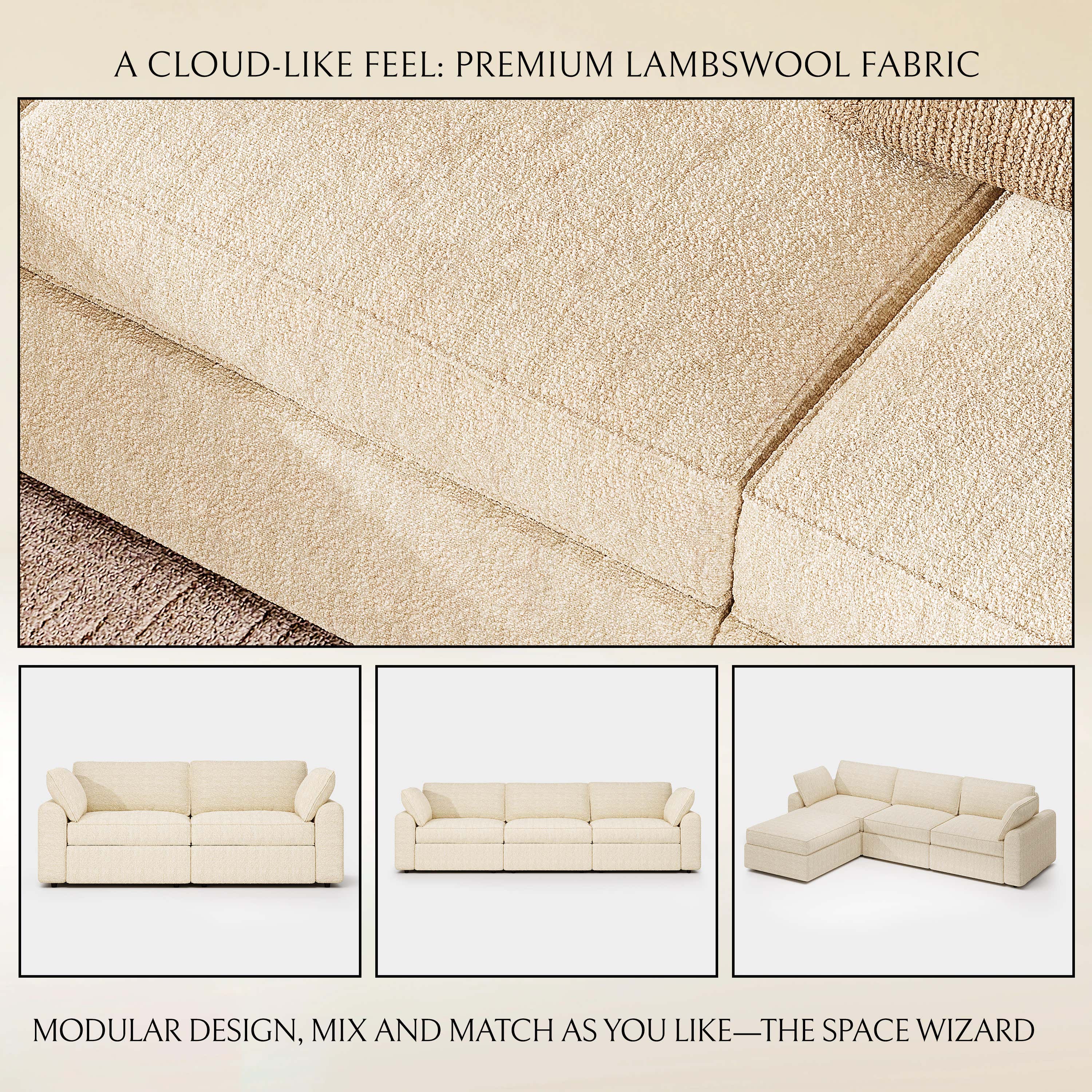 Alpine Modular Sectional Sofa (3-Seat)