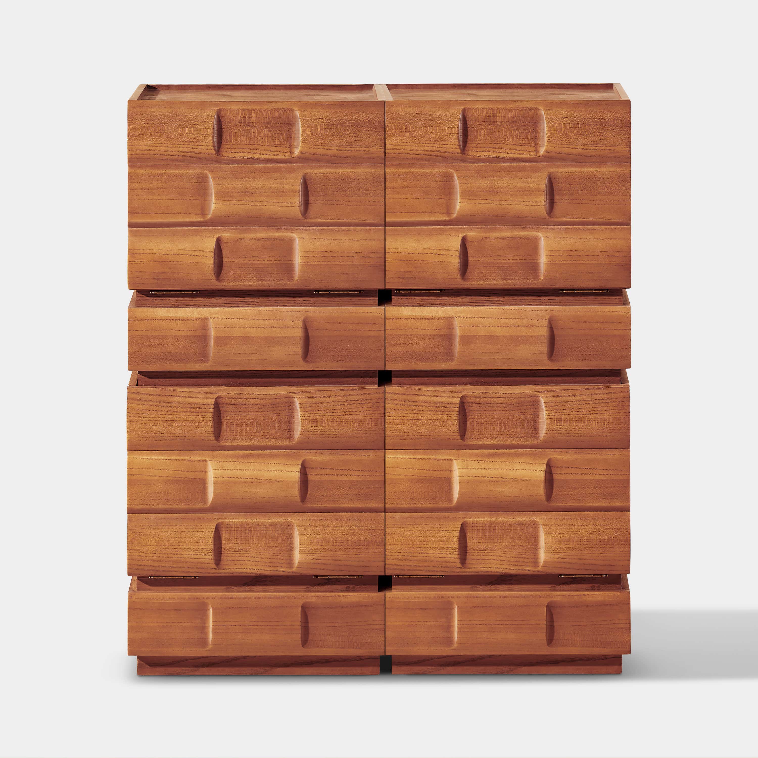 Terra Cube Emboss Cabinet (Set of 2)