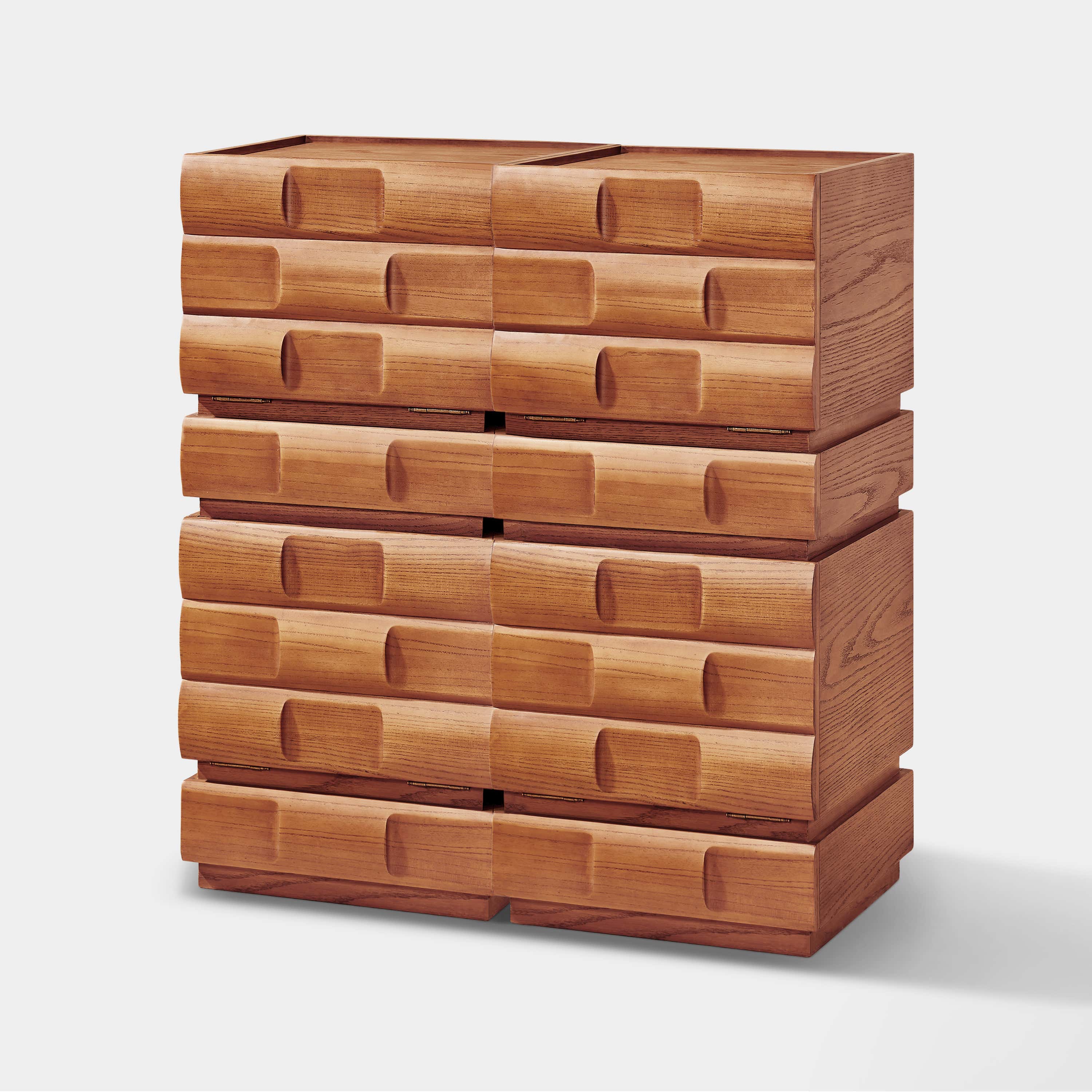 Terra Cube Emboss Cabinet (Set of 2)