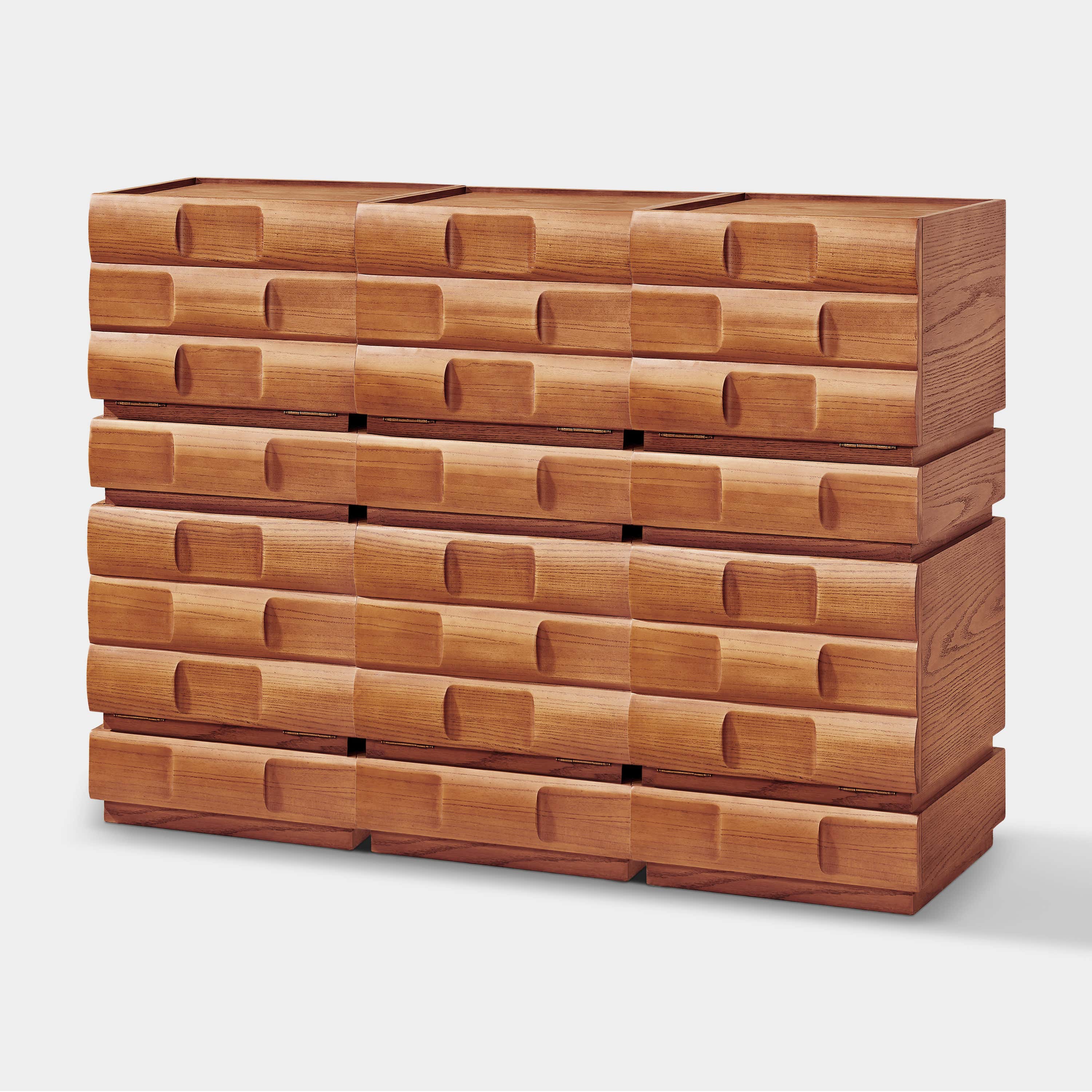 Terra Cube Emboss Cabinet (Set of 3)