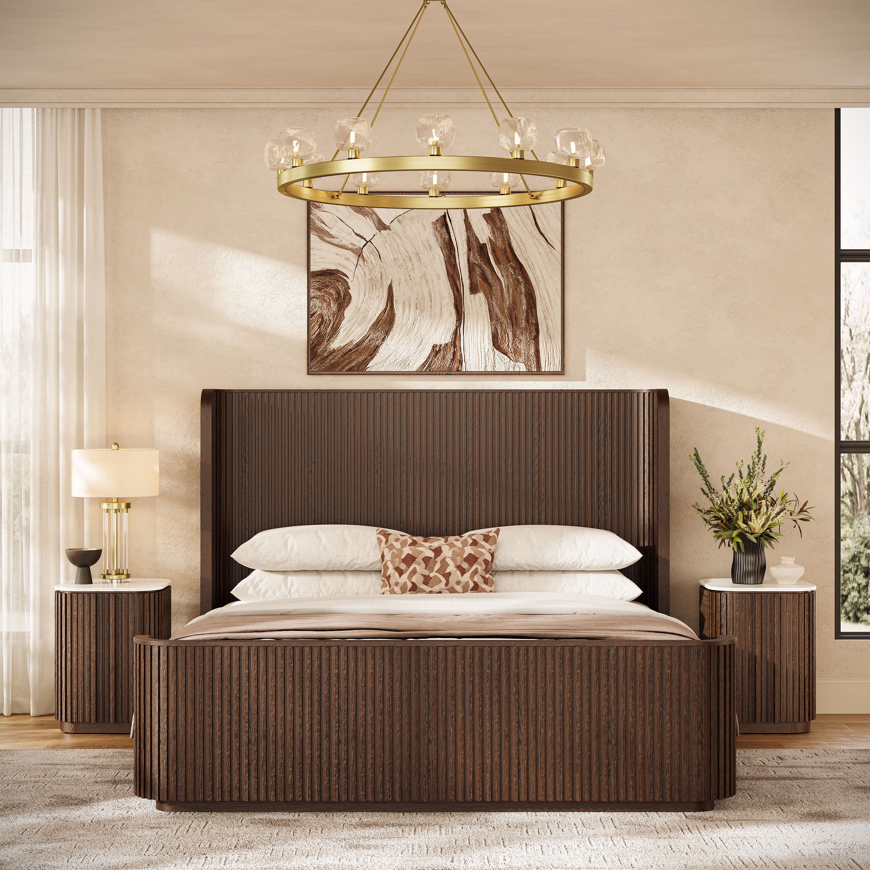 Valencia Fluted Nightstand 18"W