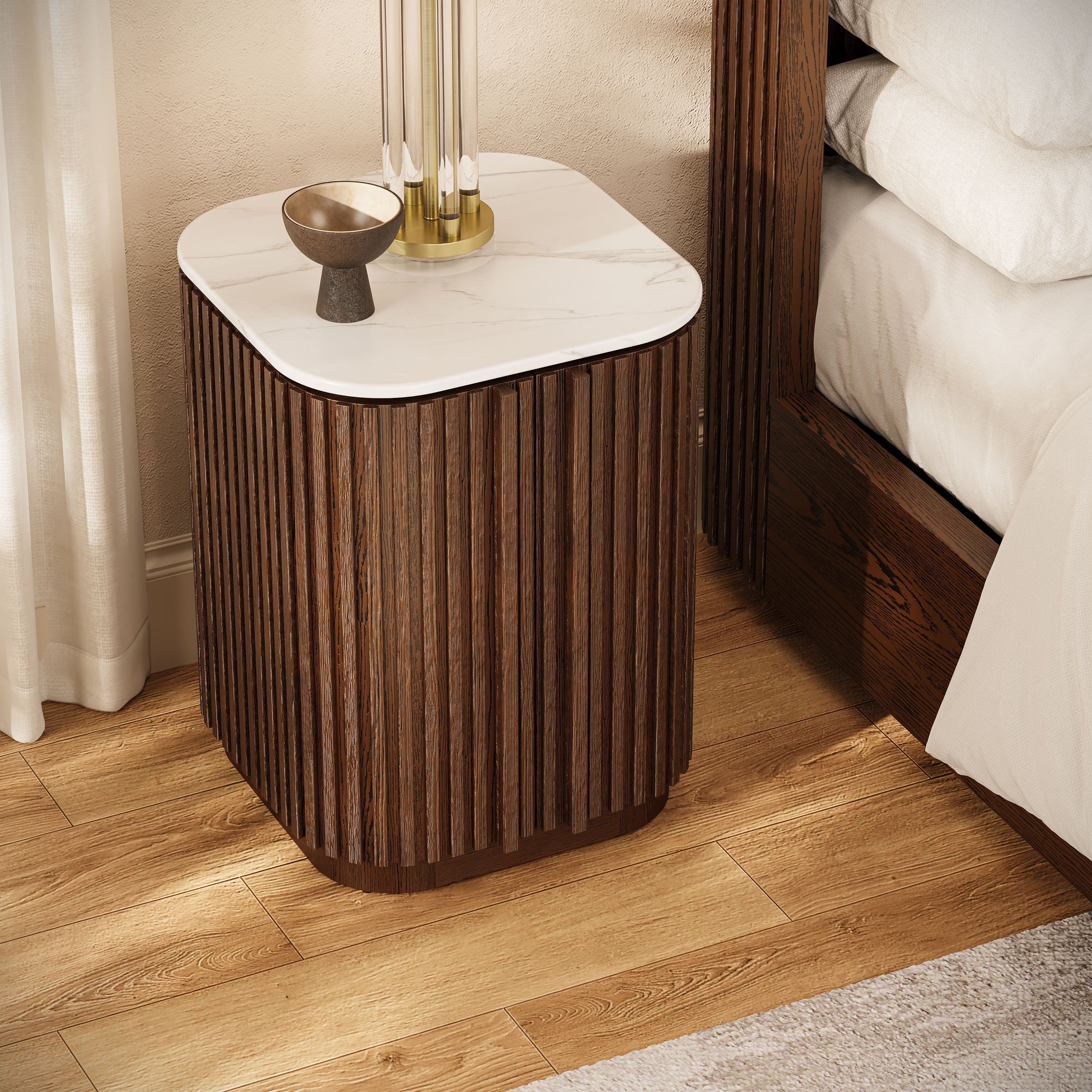 Valencia Fluted Nightstand 18"W