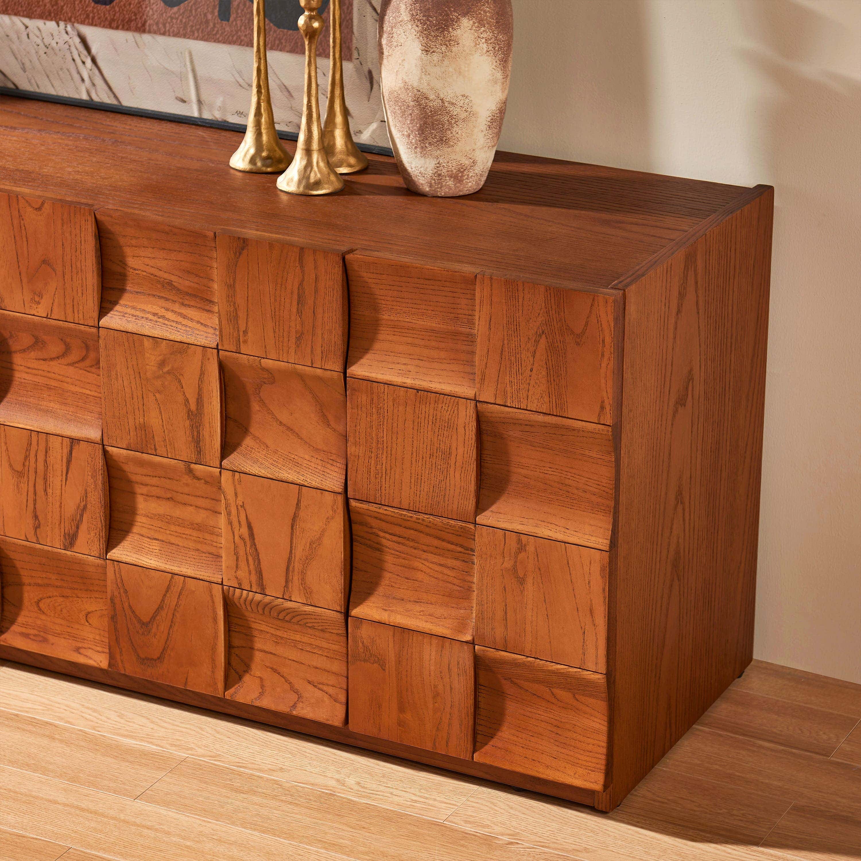 Terra Cube Emboss Media Console 71”