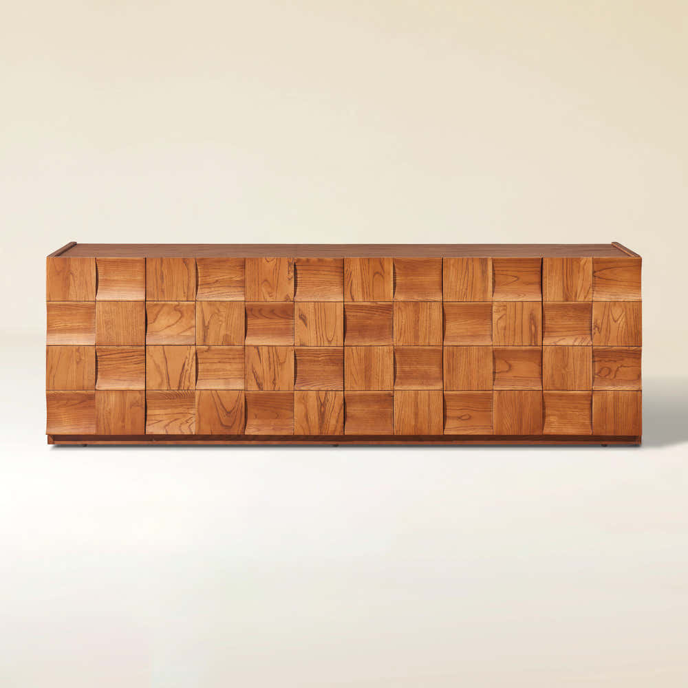 Terra Cube Emboss Media Console 71”