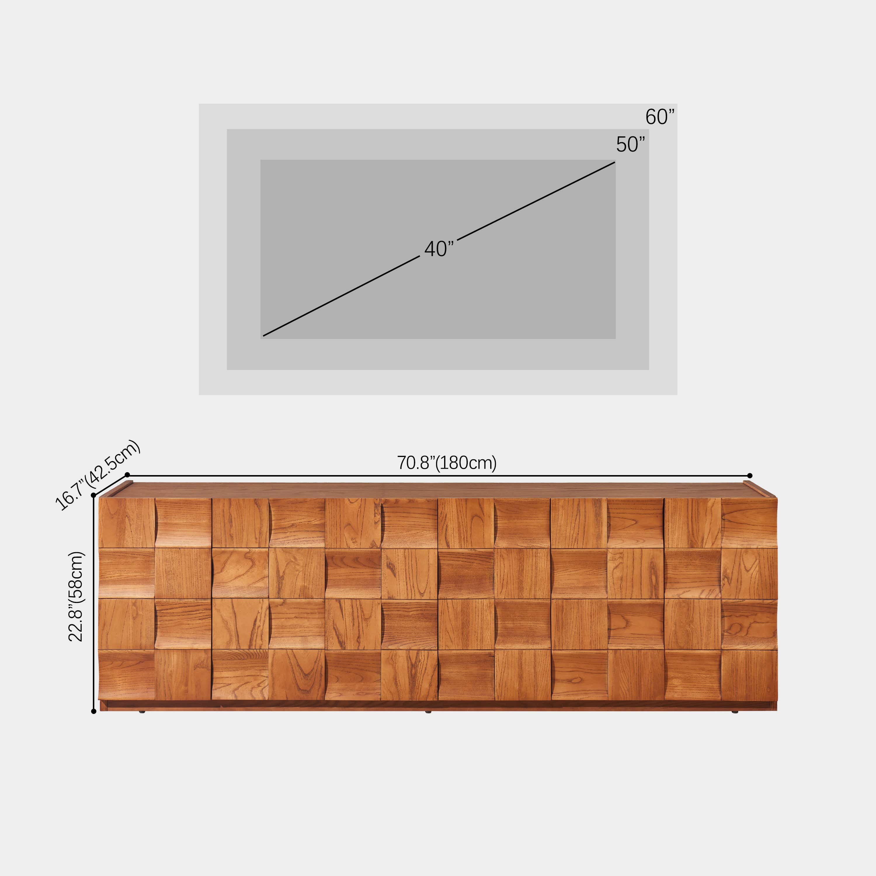 Terra Cube Emboss Media Console 71â