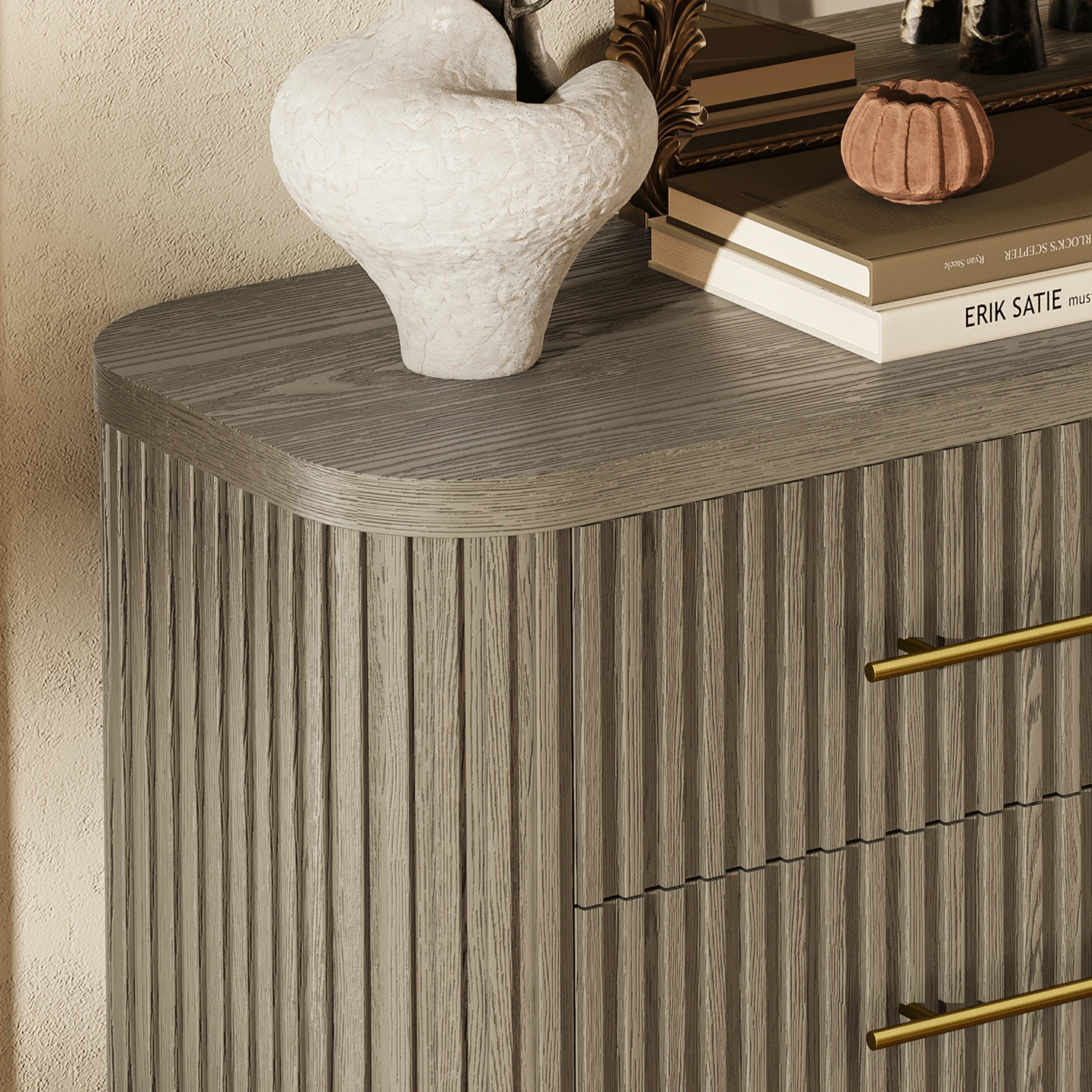 Sinclair Fluted 6-Drawer Chest 60"W