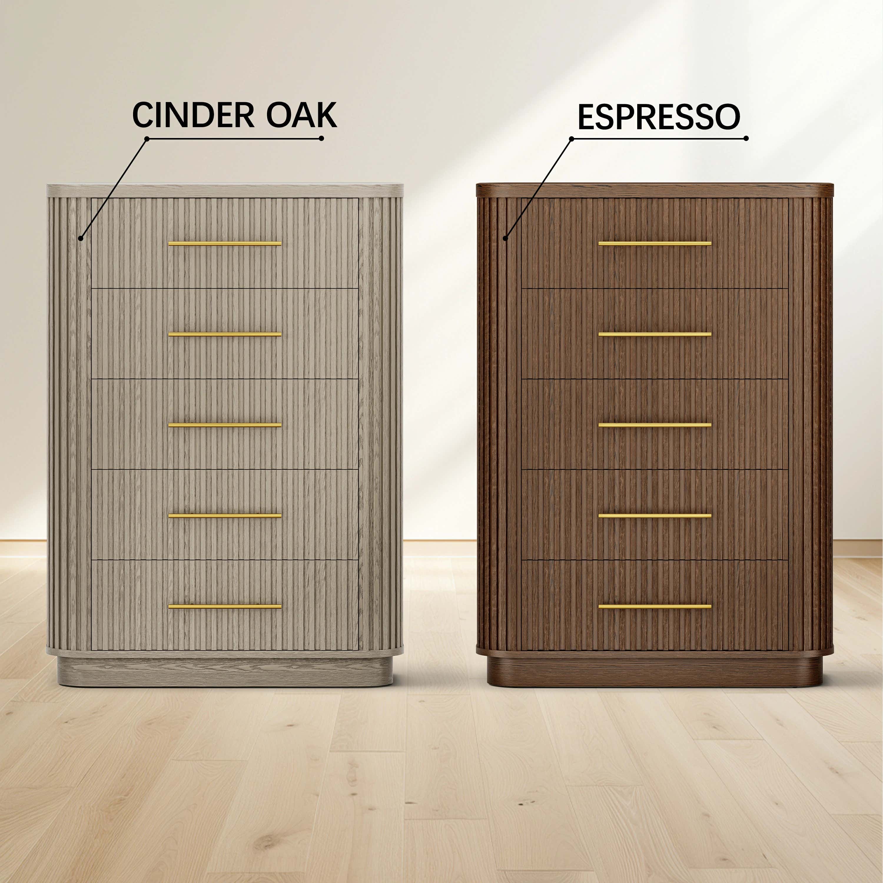 Sinclair Fluted 5-Drawer Chest 39"W