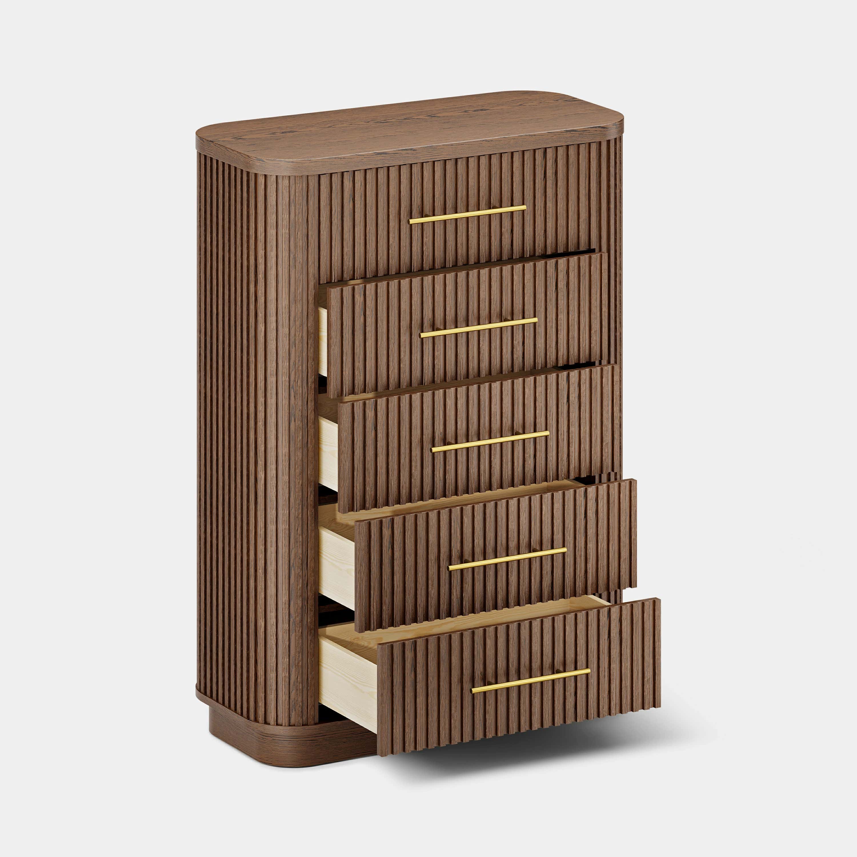 Sinclair Fluted 5-Drawer Chest 39"W