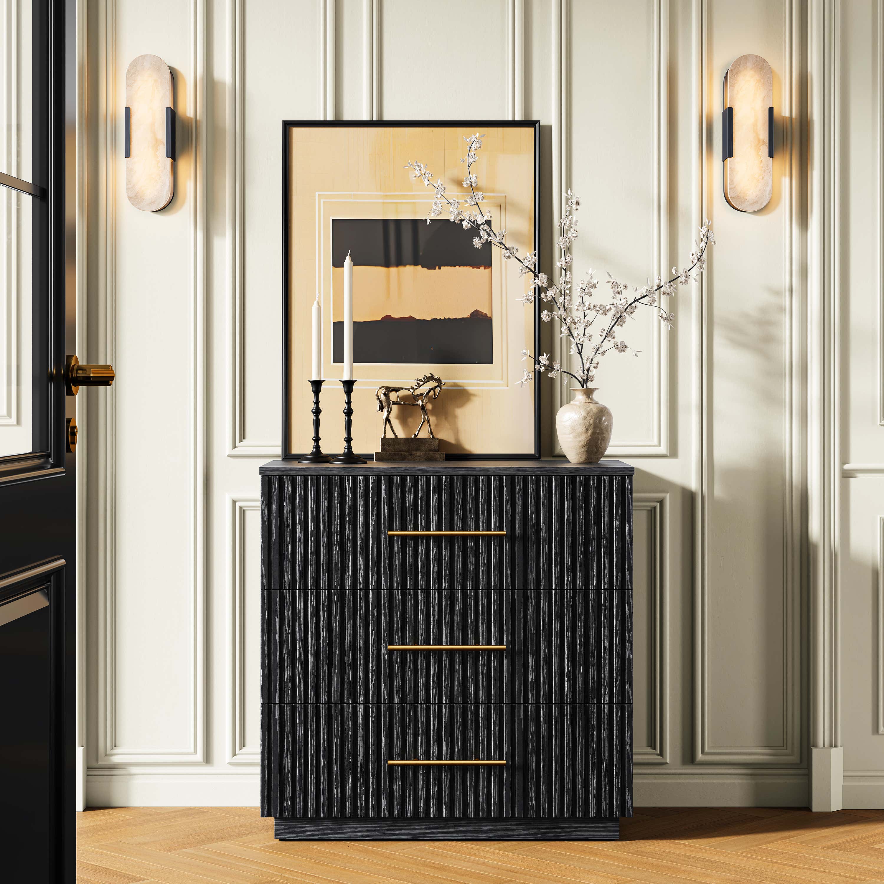 Holt 126" Oak 12-Drawer Chest(Set of 4)