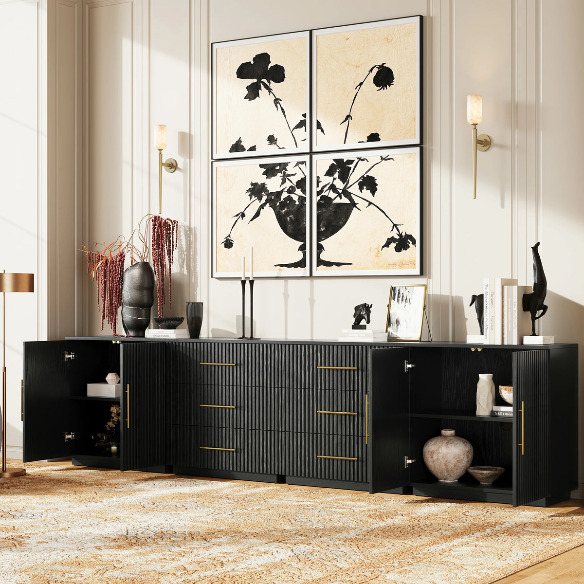 Holt Oak Modular Media Console (Set of 4)