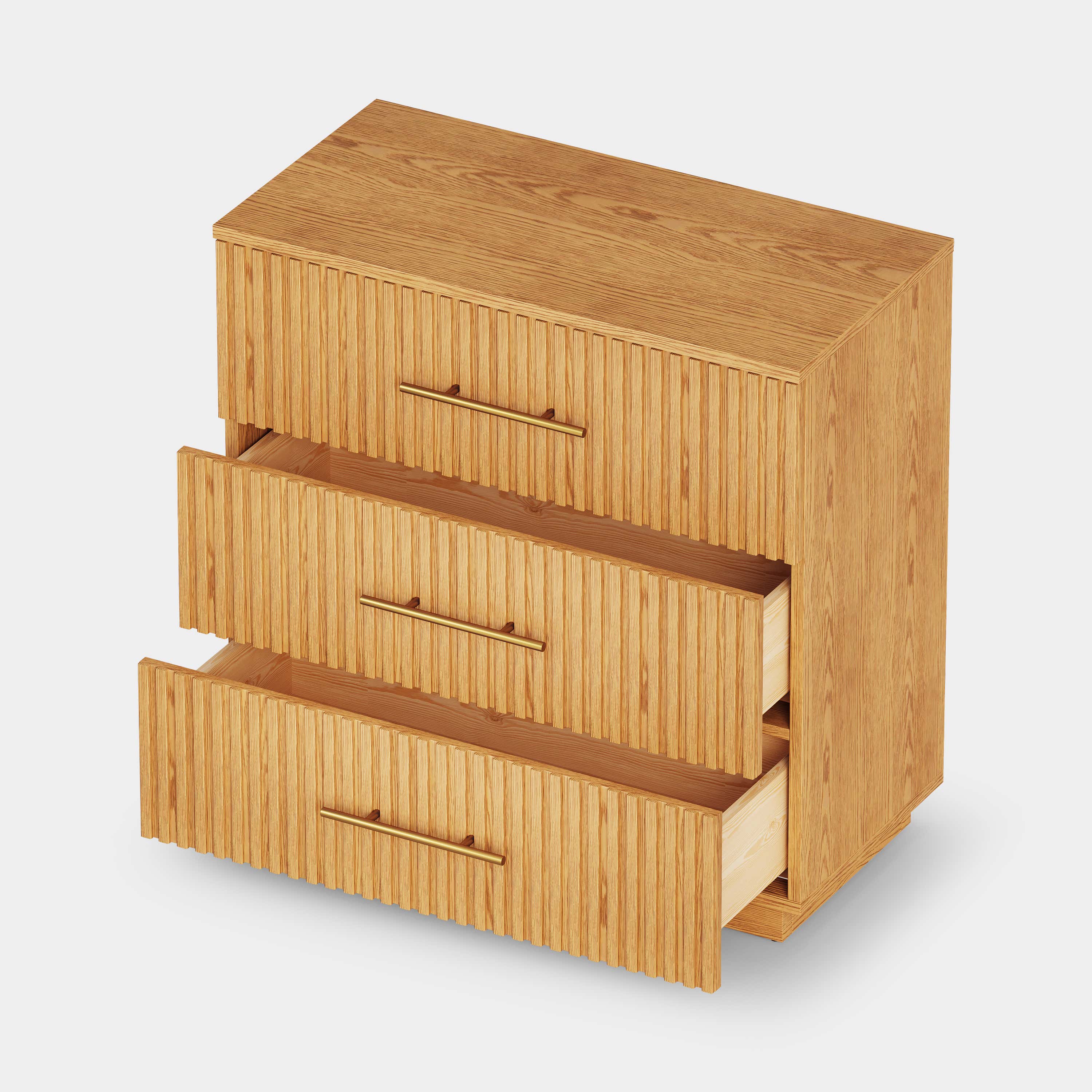 Holt 95" Oak 9-Drawer Chest(Set of 3)