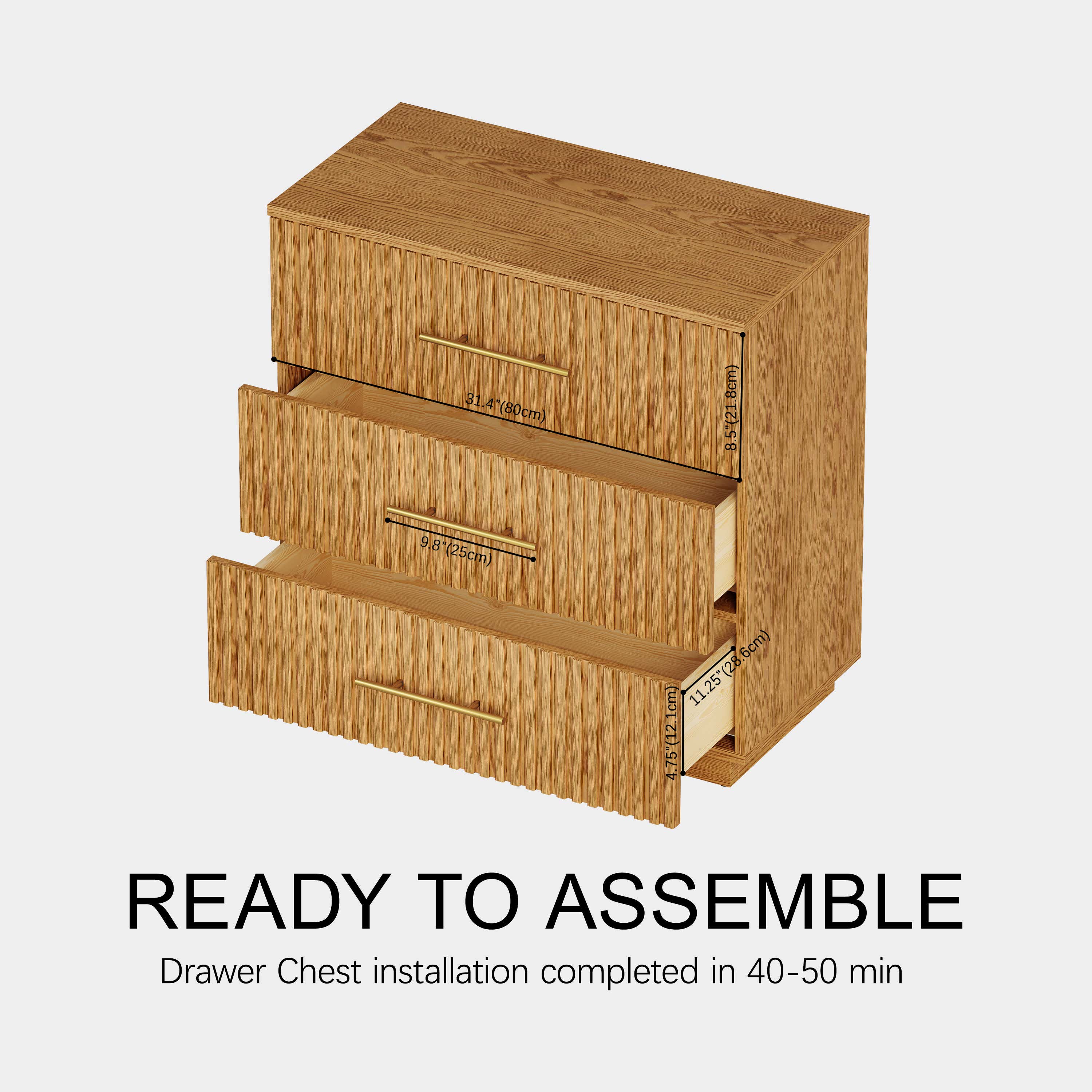 Holt 32" Oak Drawer Chest