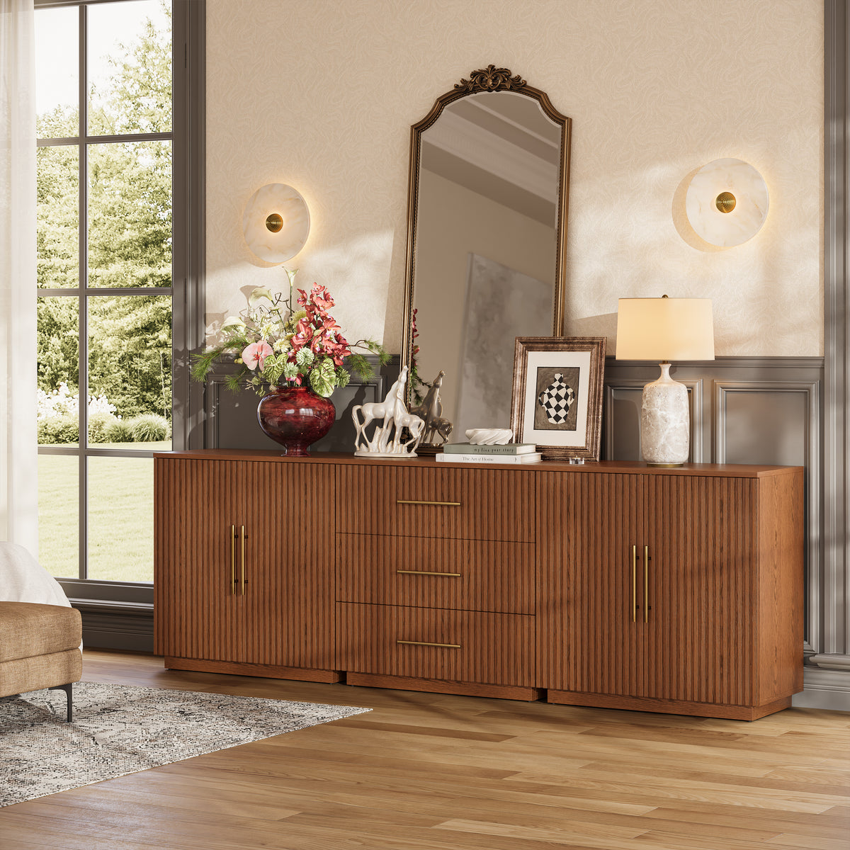 Holt Oak Modular Media Console (Set of 3)