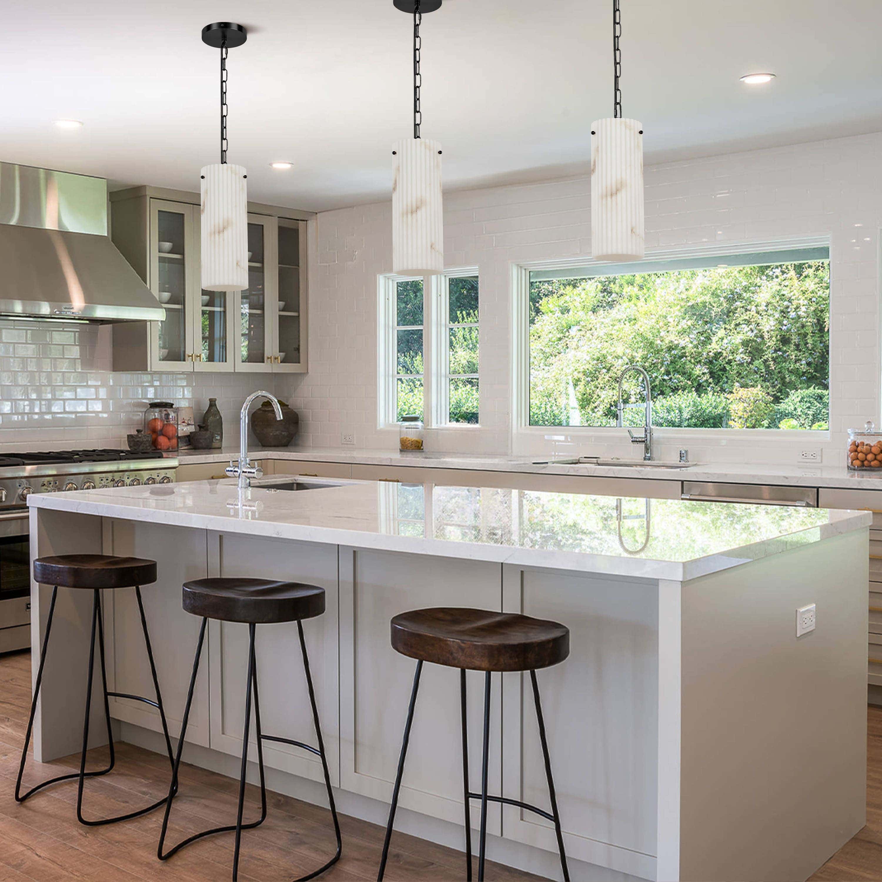 Luminare Resin Fluted Pendant 5"