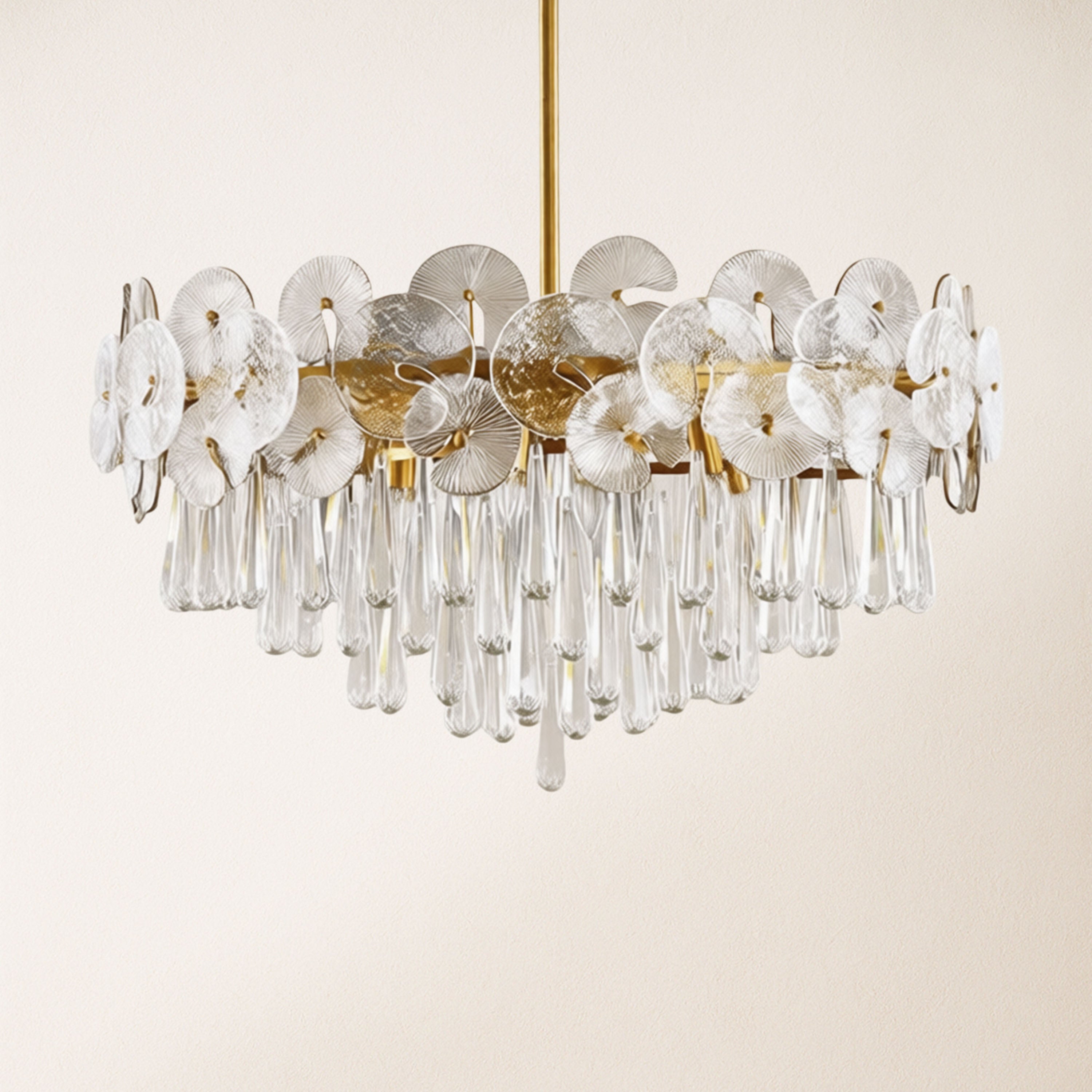 Nymphora Glass Round Chandelier 32"D