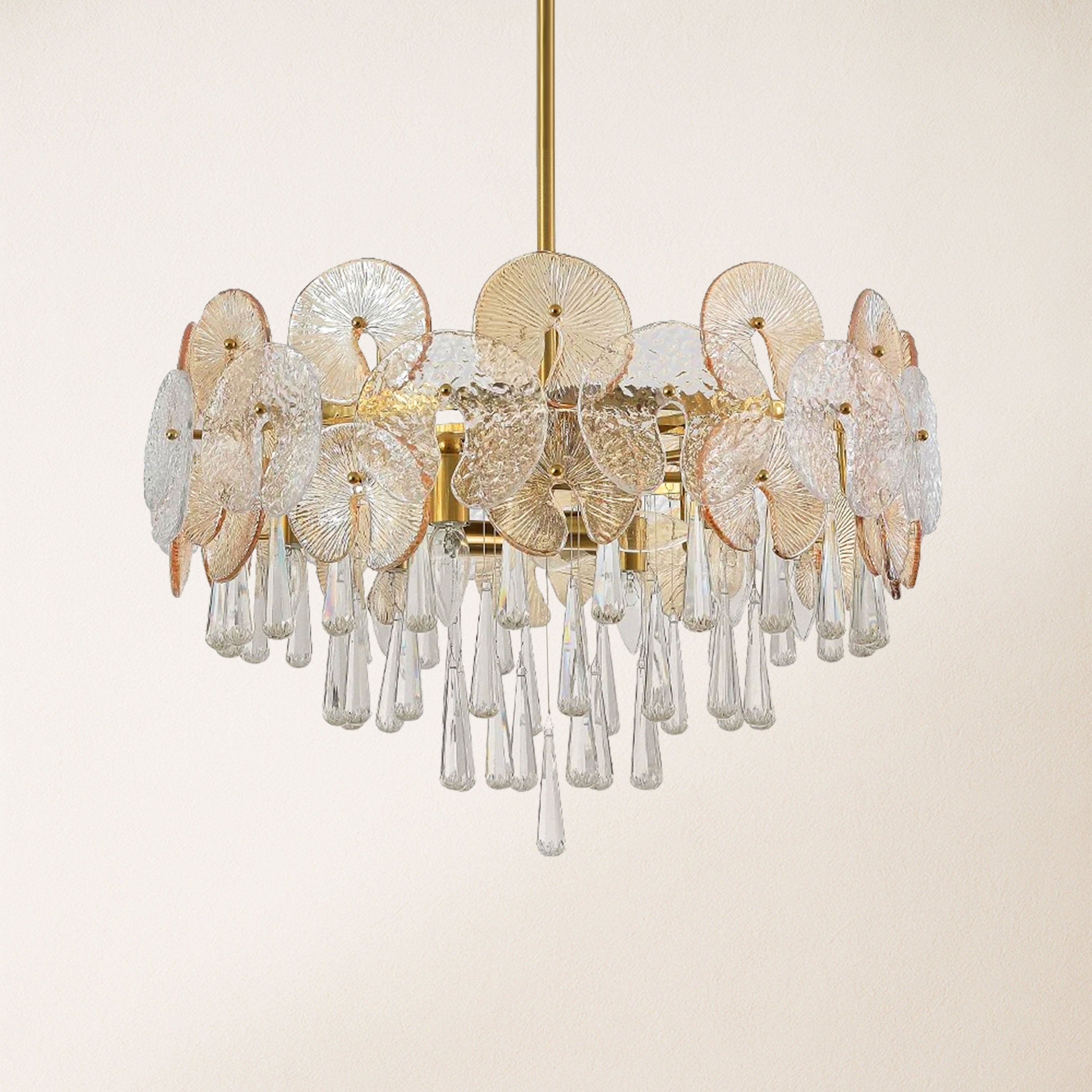 Nymphora Glass Round Chandelier 26"D