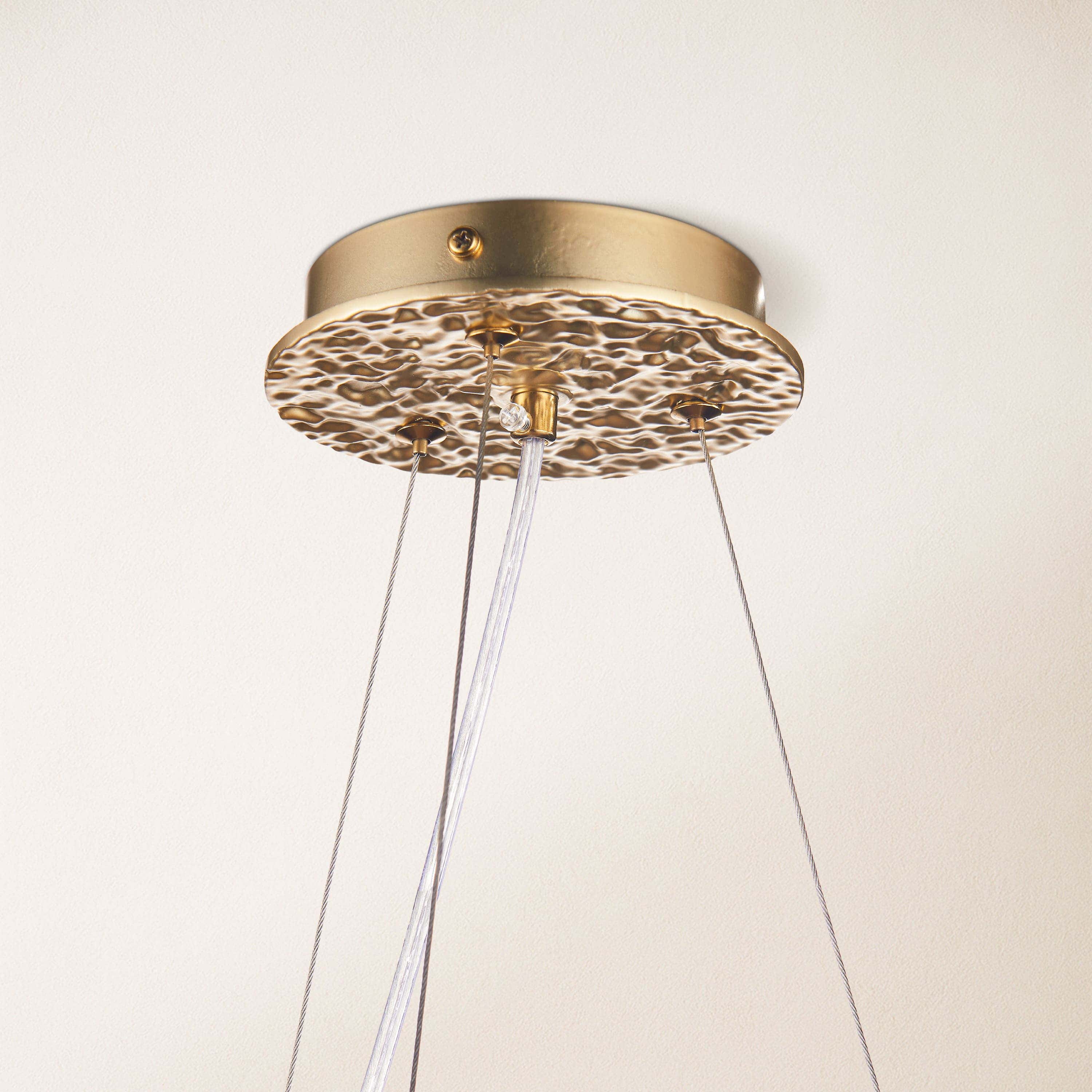 Rheo Crystal Glass Round Chandelier 24"D