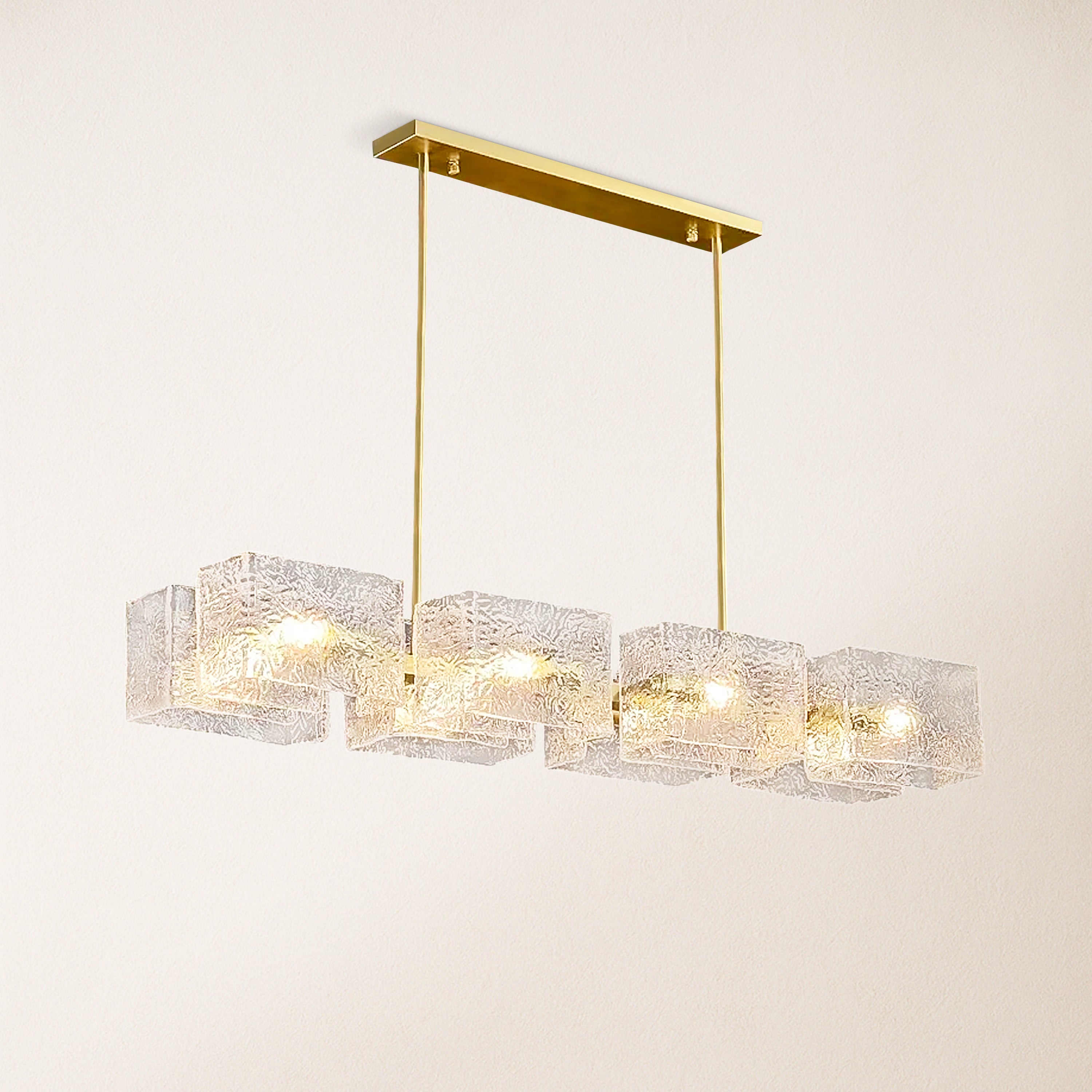 Vitreolith Glass Linear Chandelier 39"W