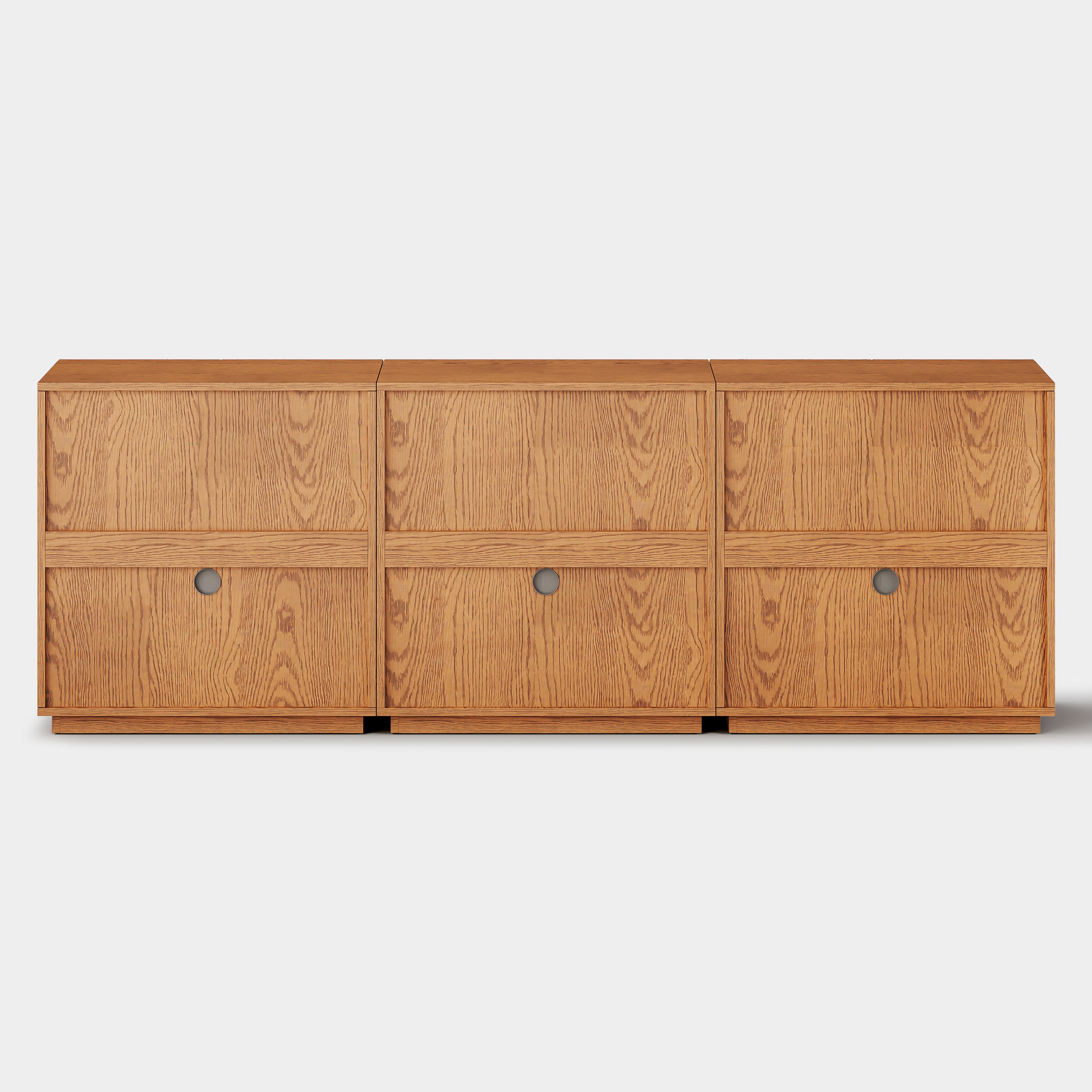 Avery Oak 3-Drawer Sideboard 90"W