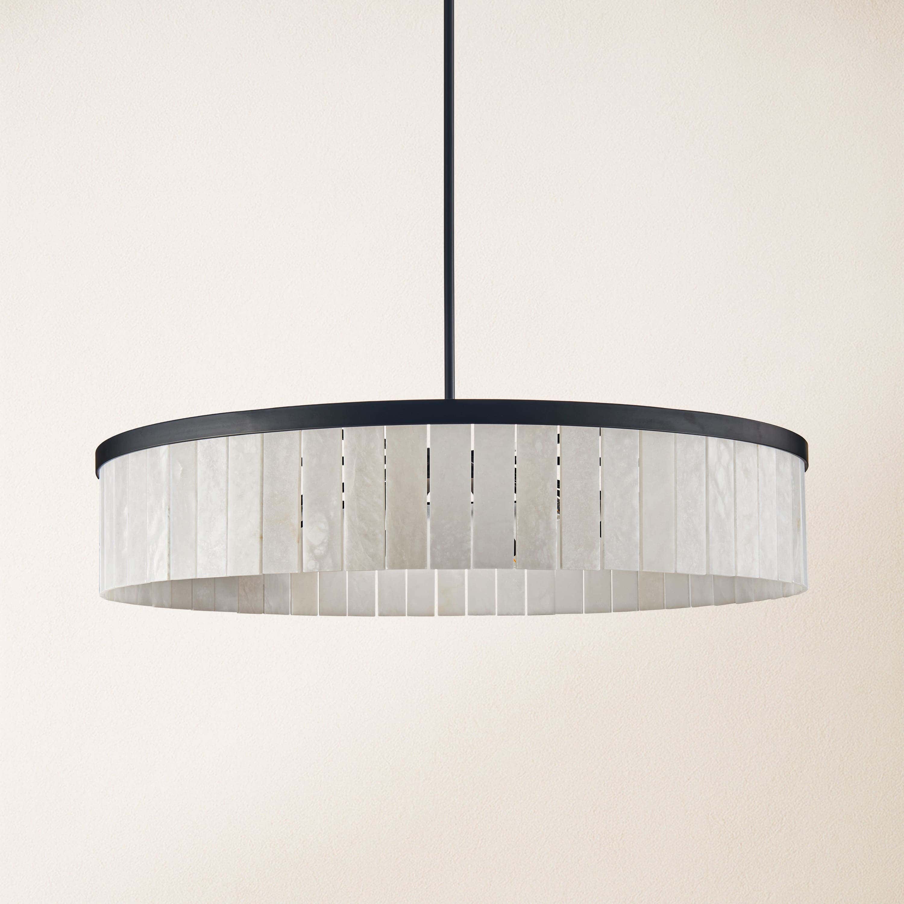 Janina Alabaster Round Chandelier 105cm D