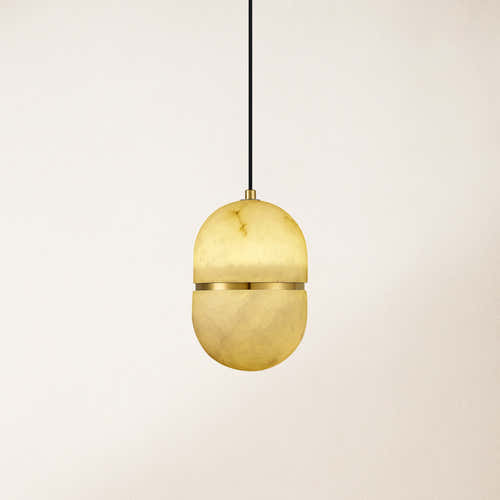 Hecate Alabaster Modern Pendant 14cm