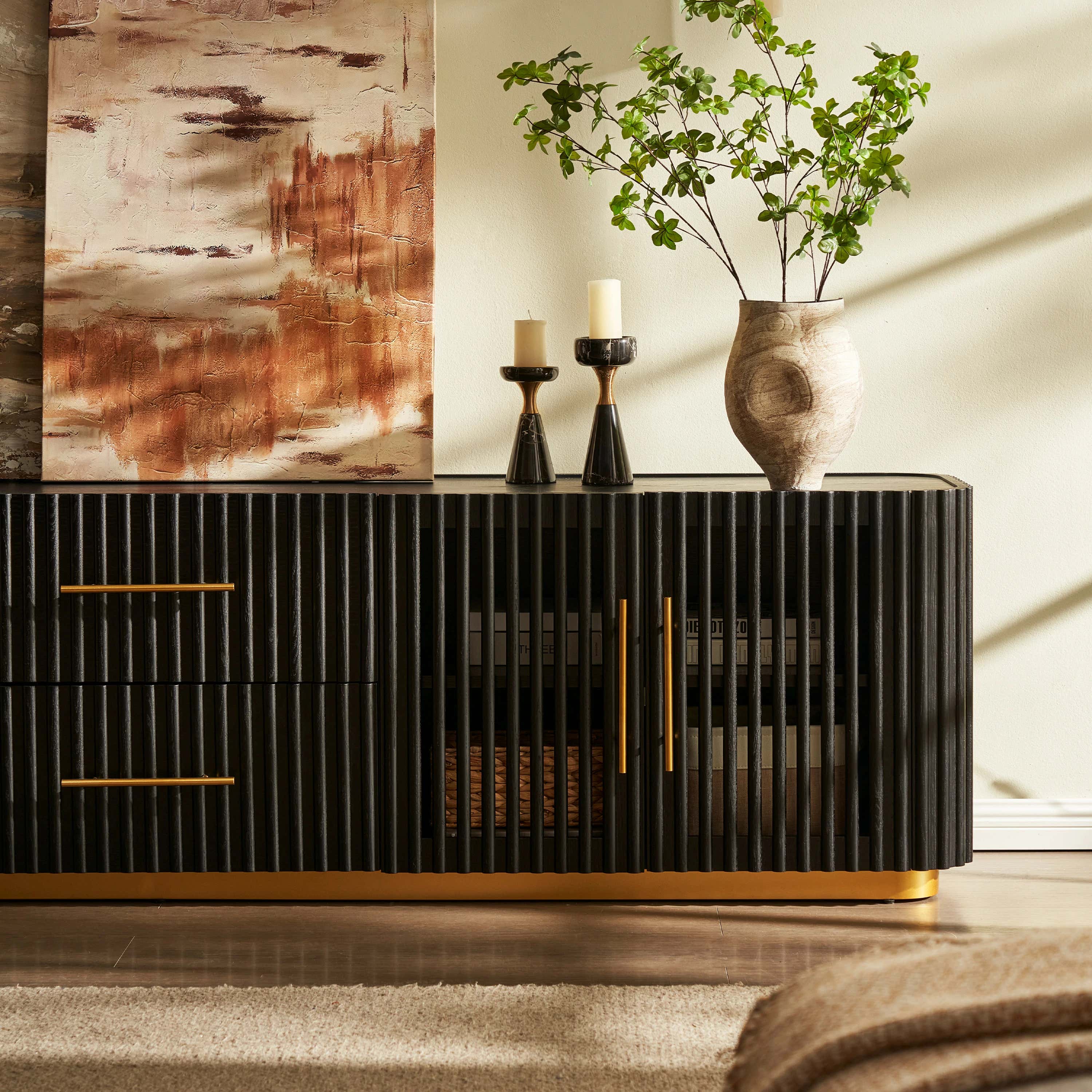 Holton Oak Media Console 240cm W