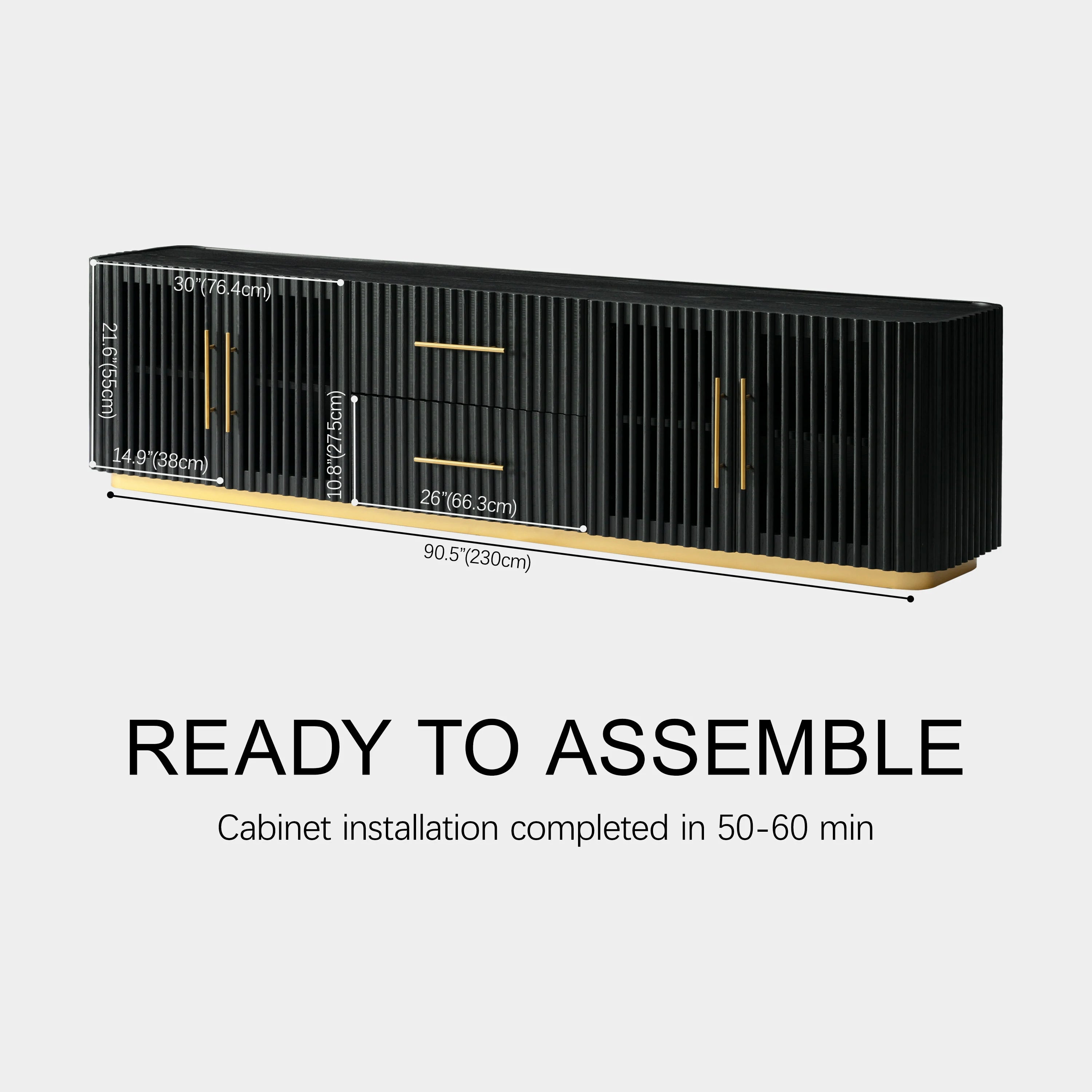 Holton Oak Media Console 240cm W