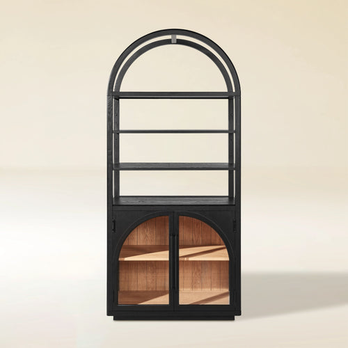 Alvar Arched Bookcase with Cabinet