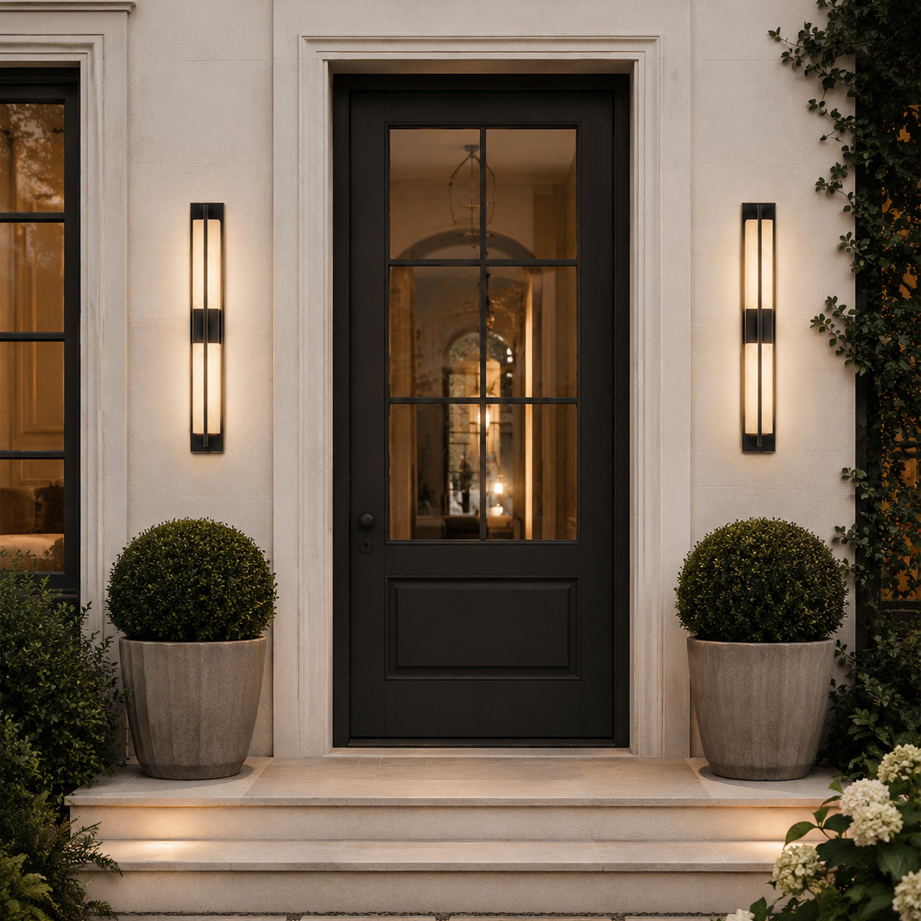 Caelum Alabaster Cuboid Wall Sconce