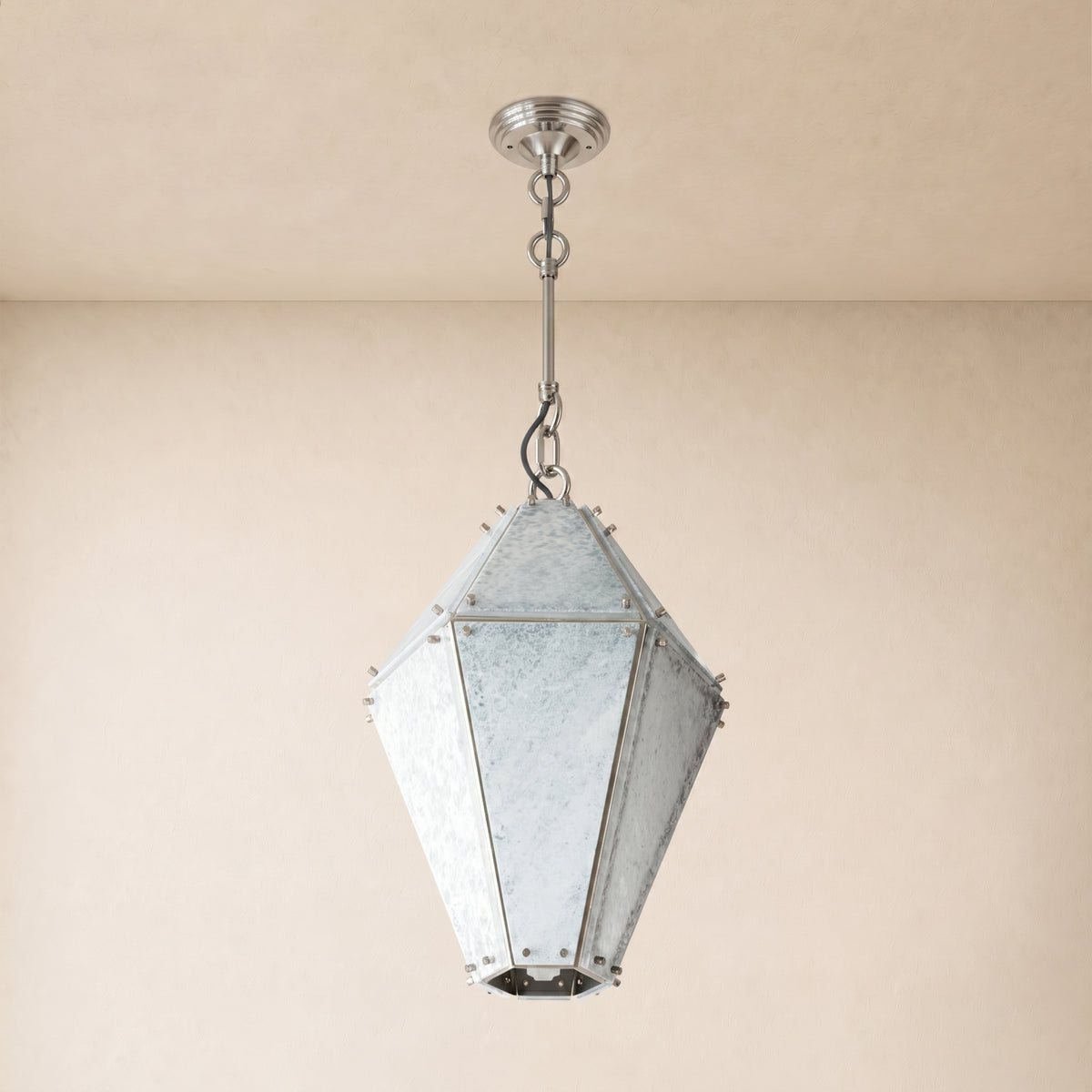 Pietra Blue Marble Lantern Pendant 13.7"D