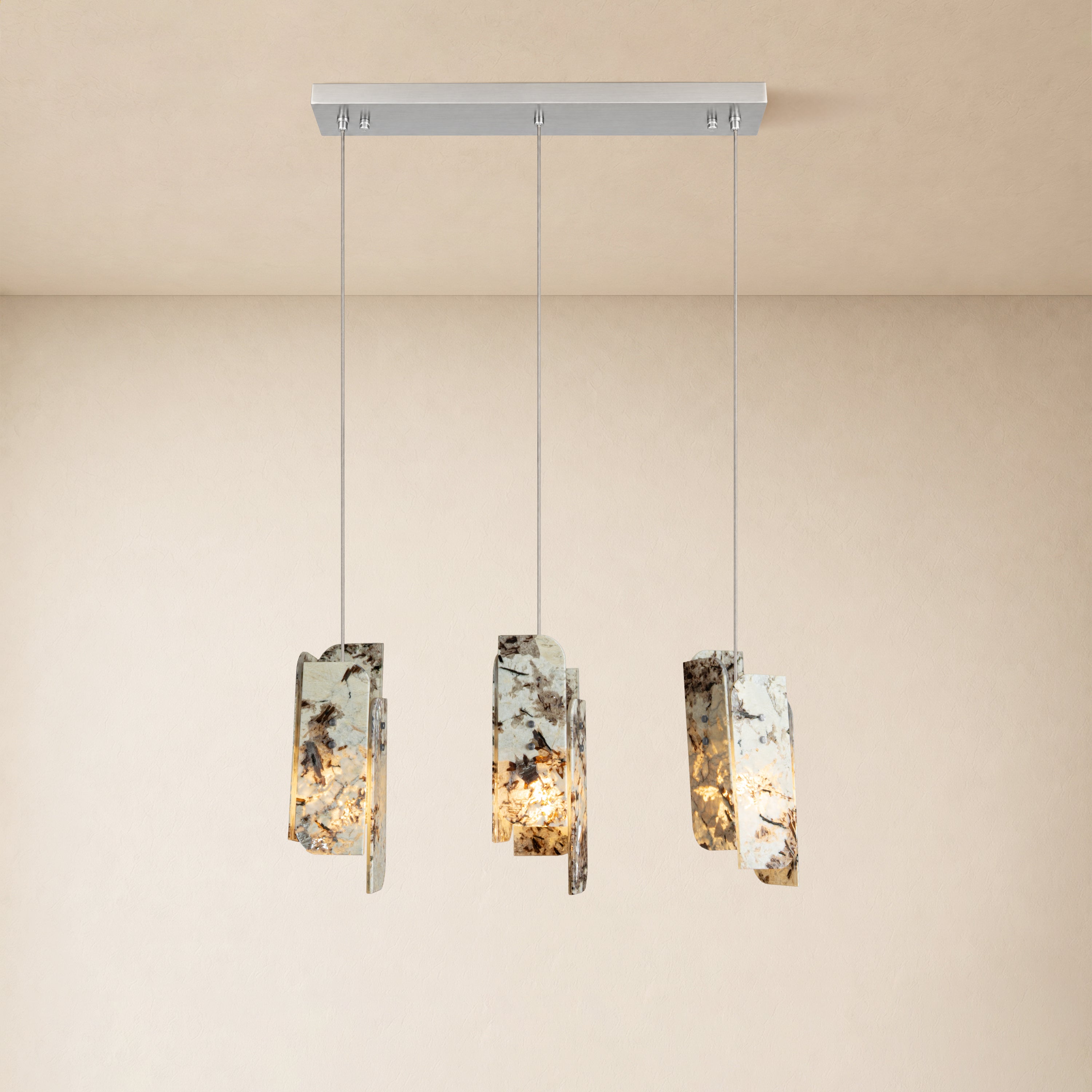 Pietra Quartzite Linear Chandelier 27.5"W