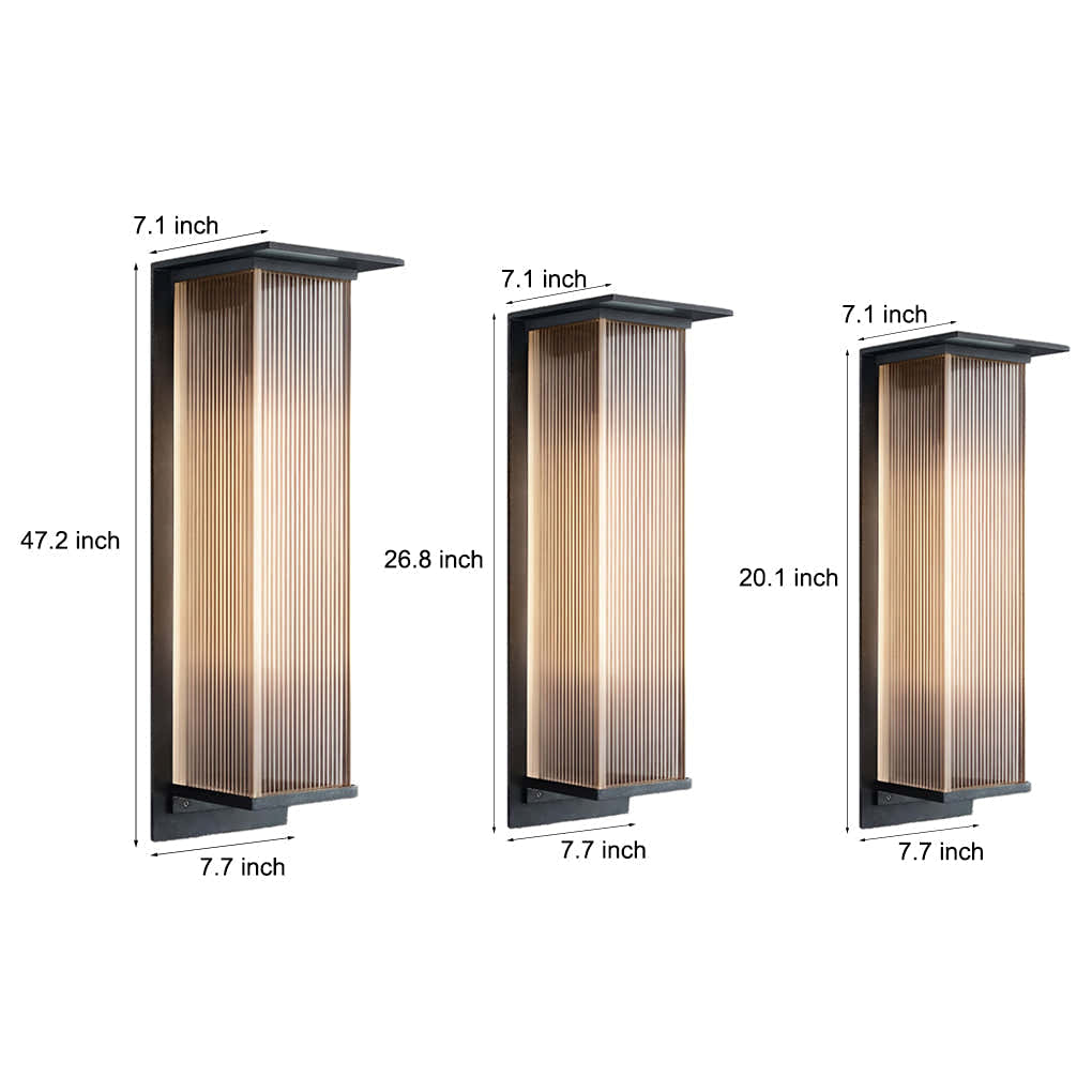 Cyclumena Rectangular Solar Outdoor Wall Light
