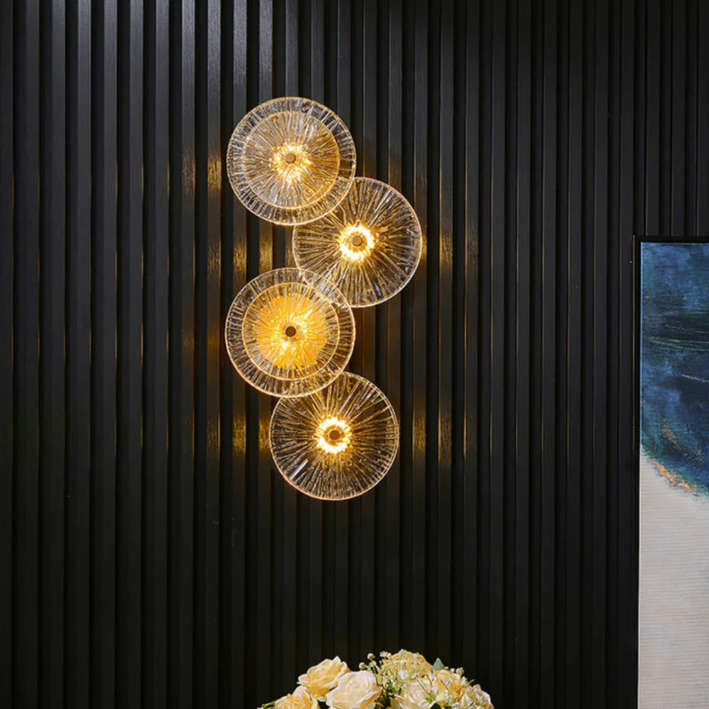 Auriotus Glass Lotus Leaf Wall Sconce