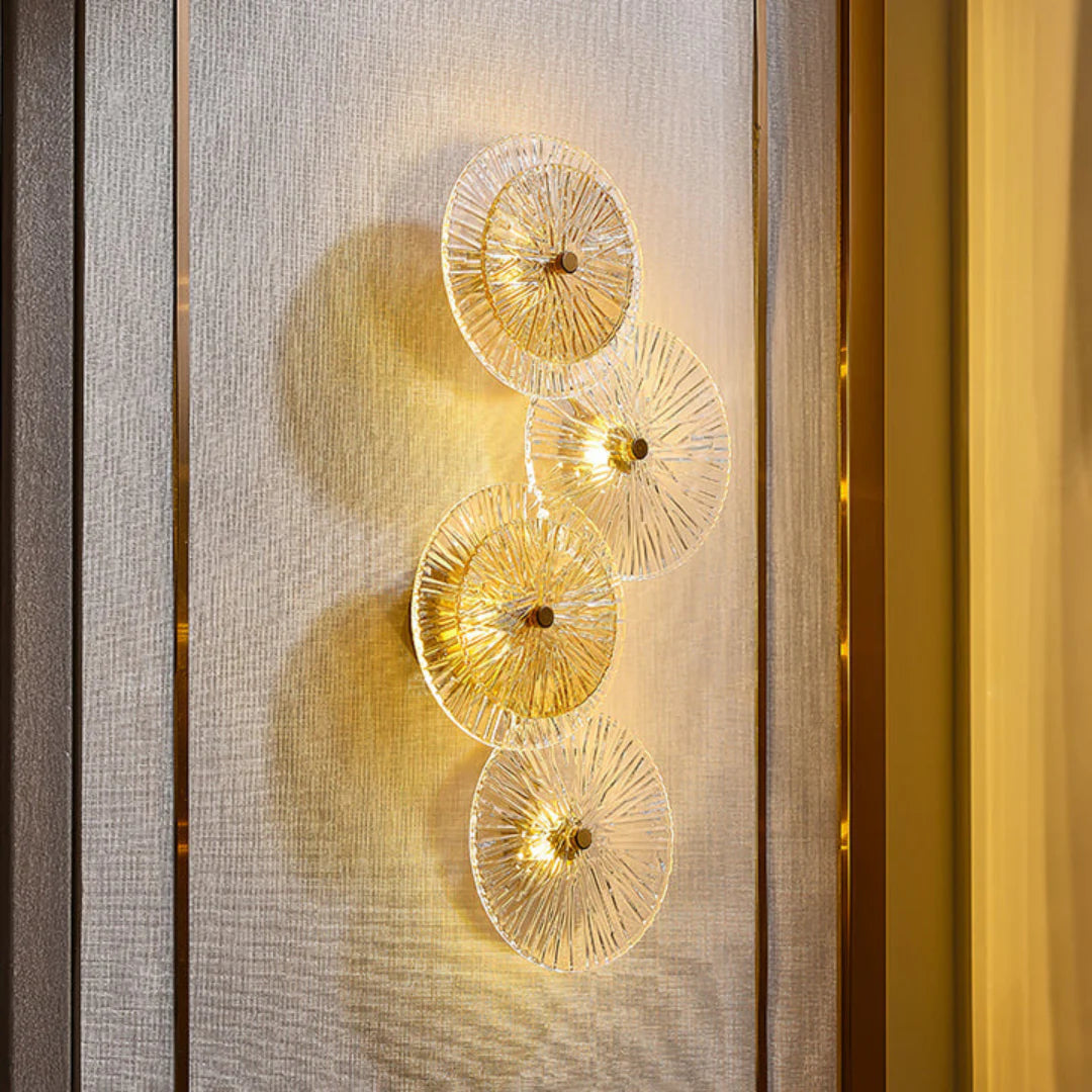 Auriotus Glass Lotus Leaf Wall Sconce
