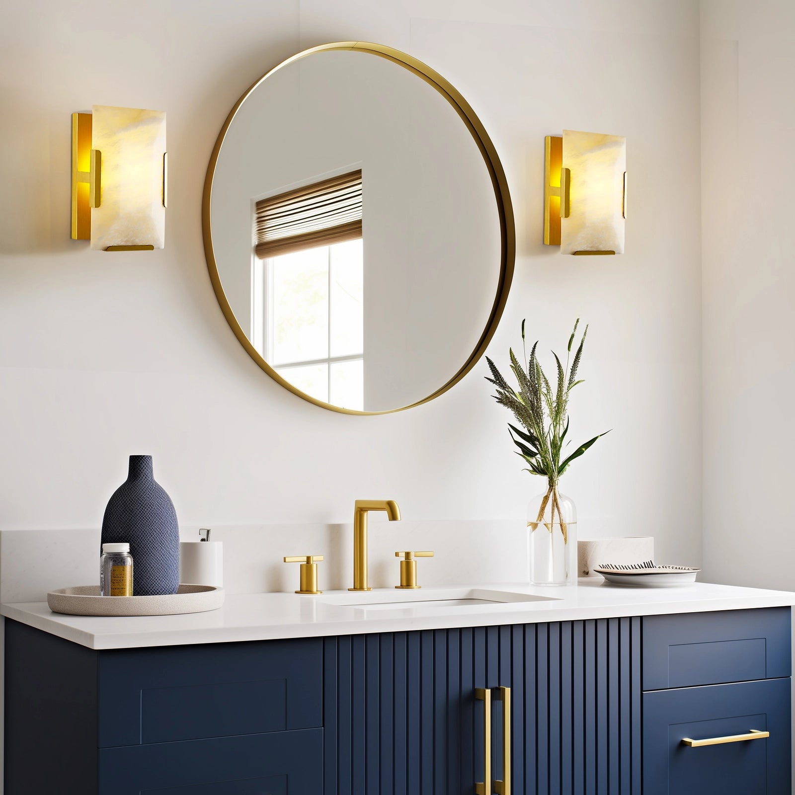 Maris Alabaster Wall Sconce 25cm H