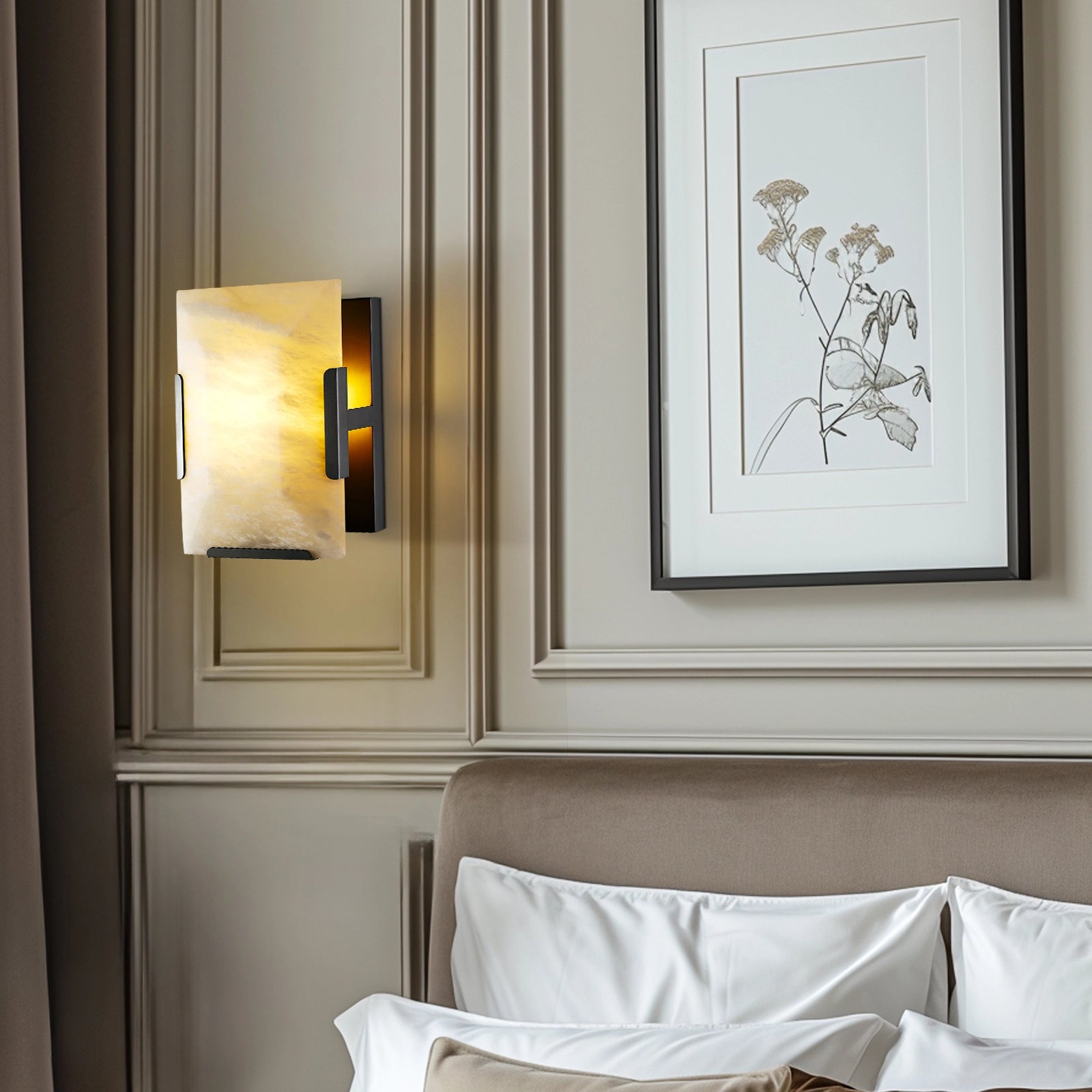 Maris Alabaster Wall Sconce 25cm H