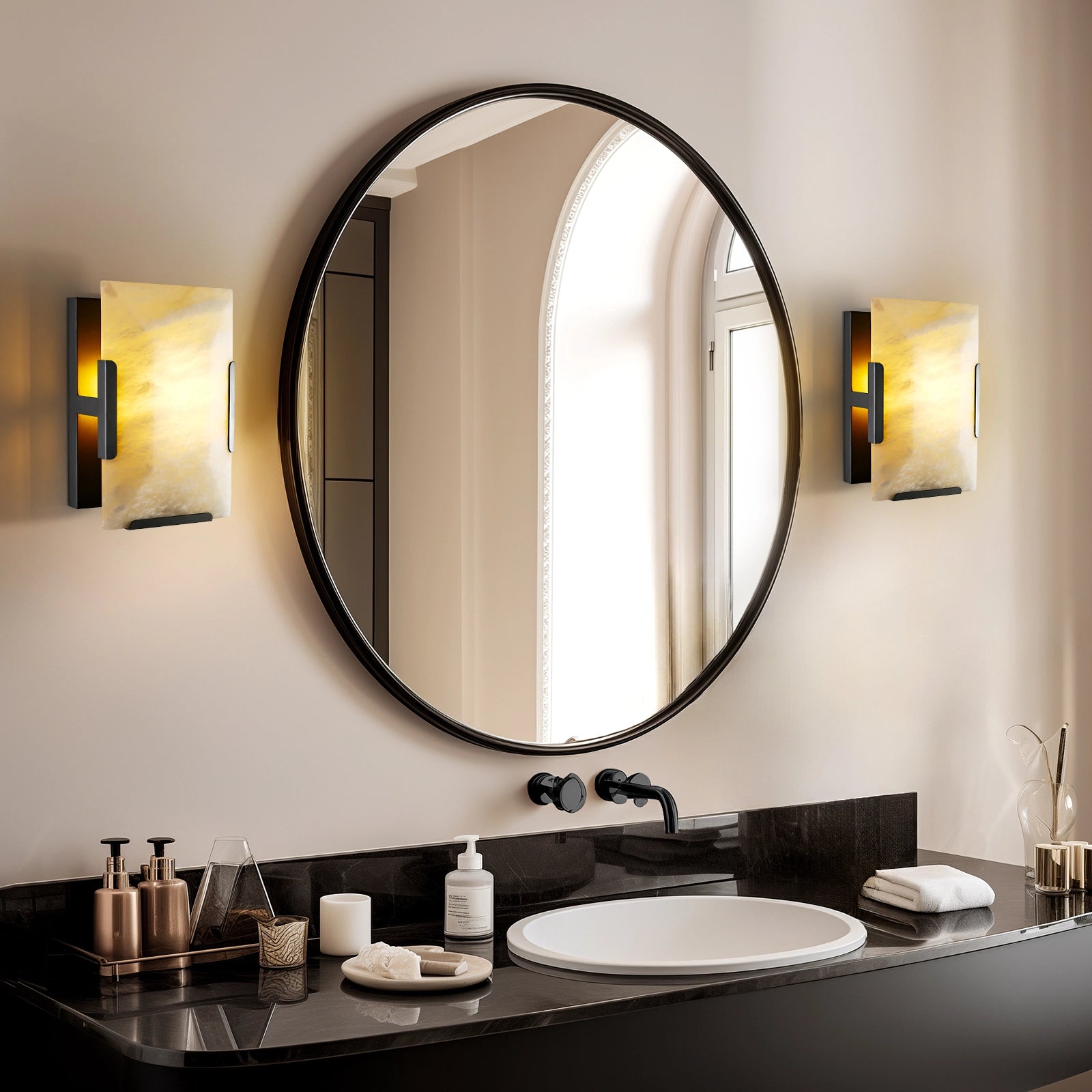 Maris Alabaster Wall Sconce 25cm H