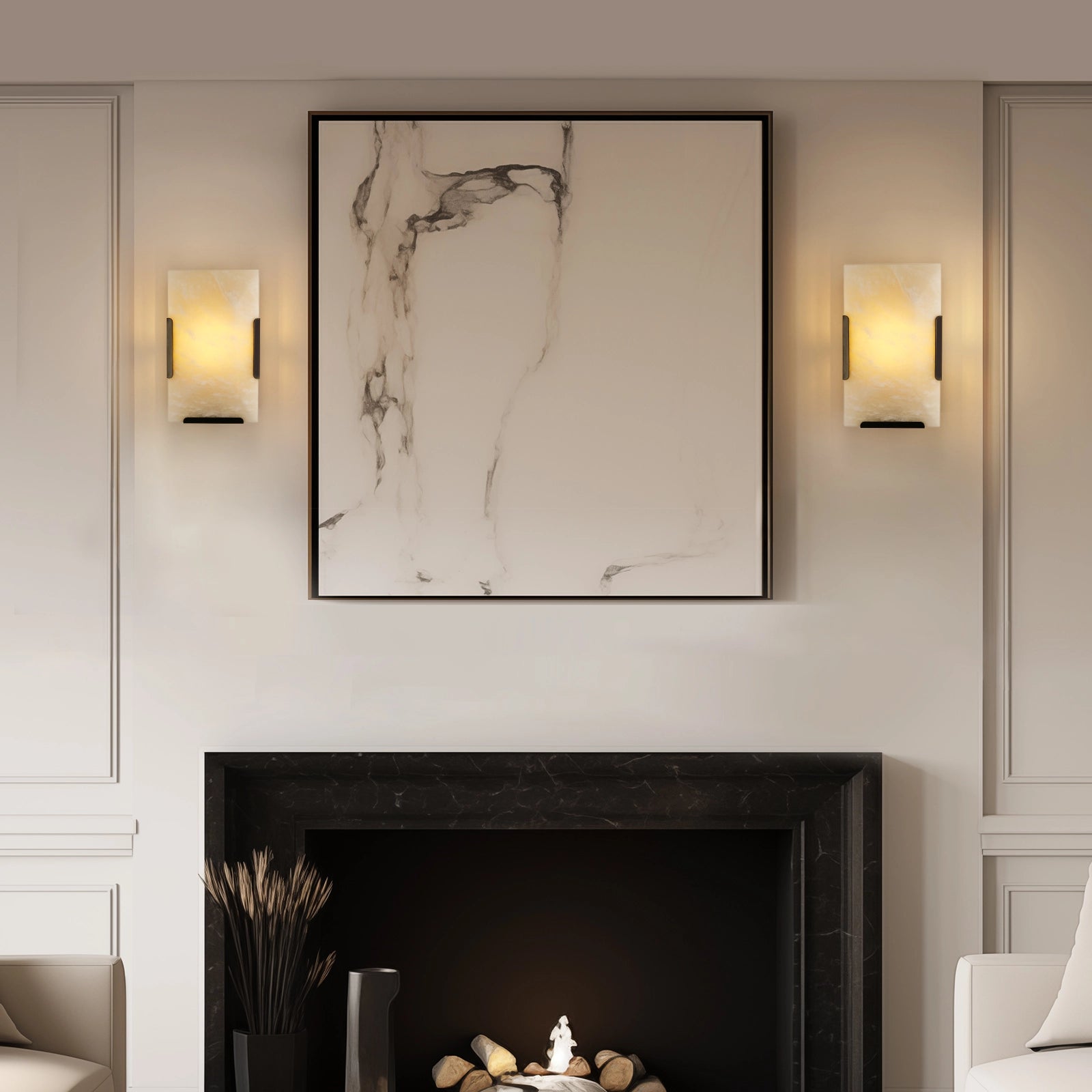 Maris Alabaster Wall Sconce 25cm H