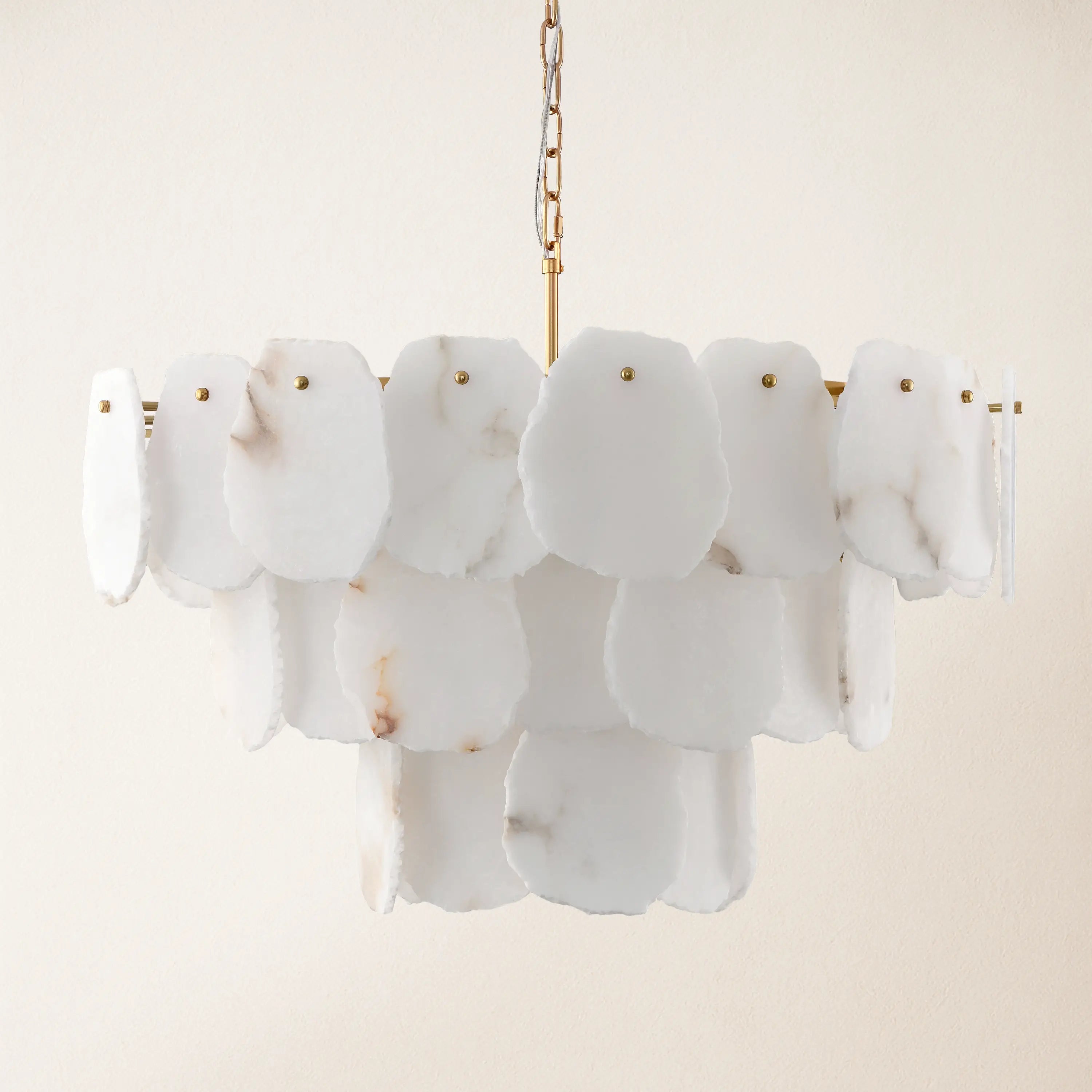 Moira Alabaster Multi-Tier Round Chandelier 81cm D