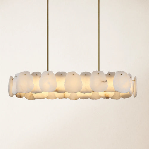 Moira Alabaster Oval Chandelier 109cm W