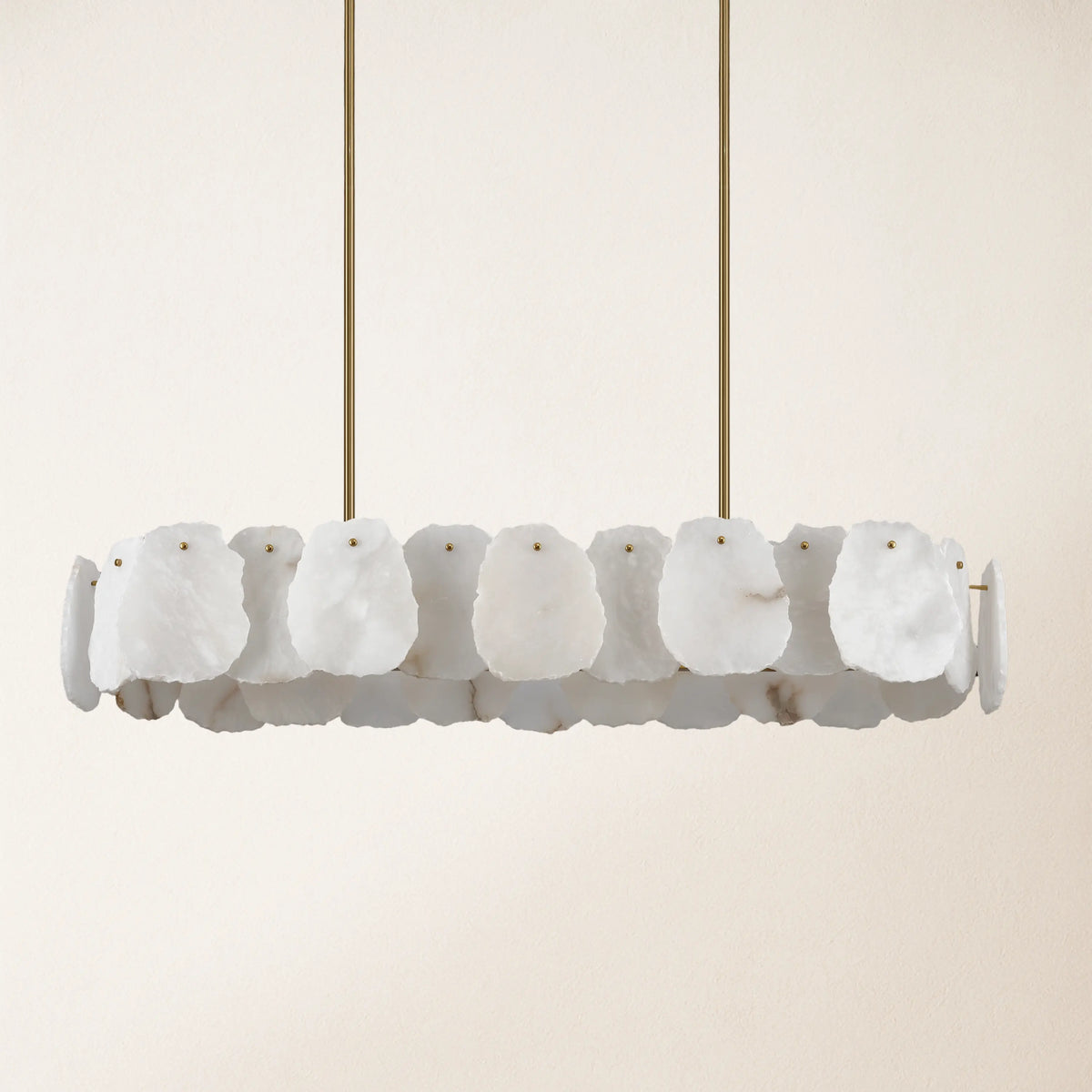 Moira Alabaster Oval Chandelier 43"W