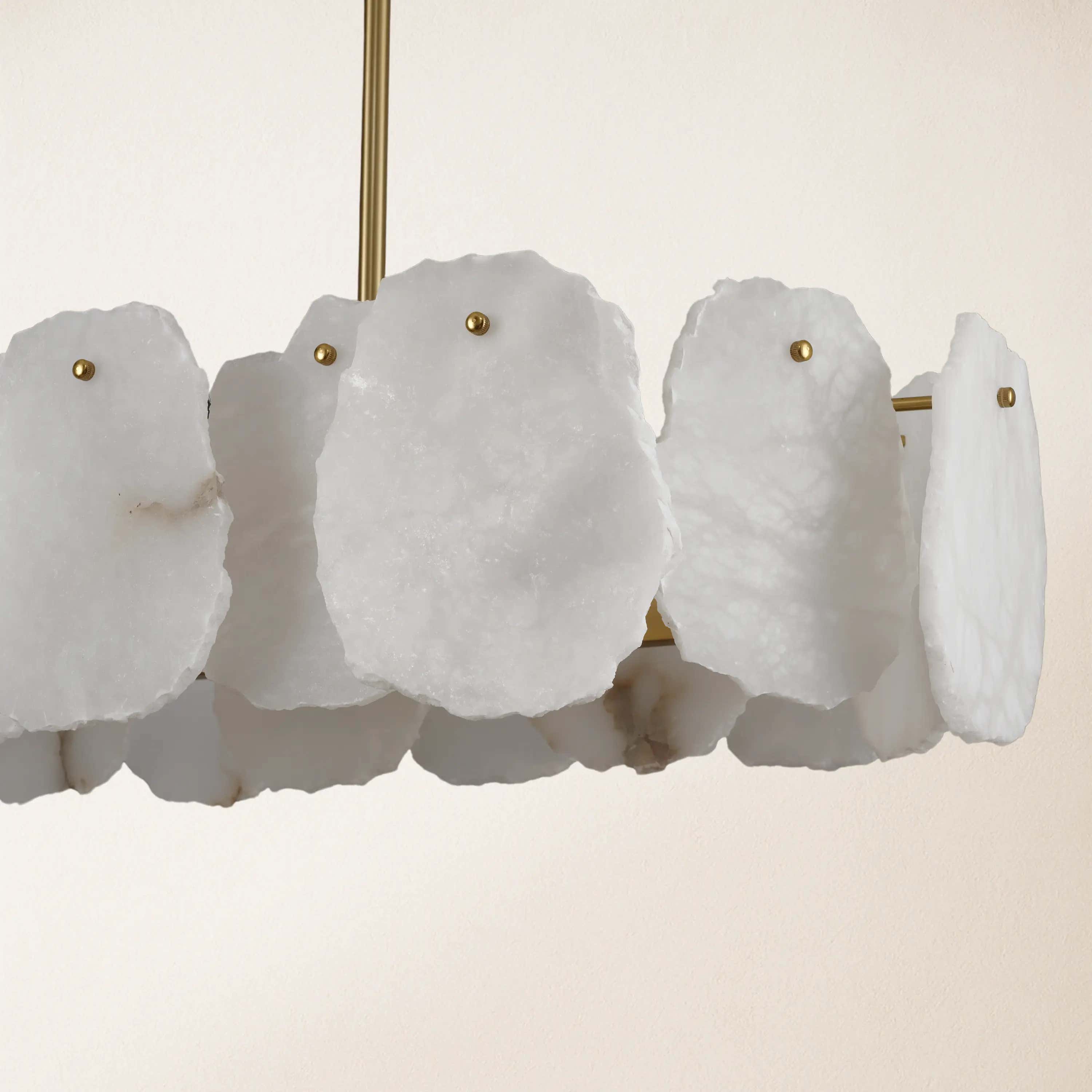 Moira Alabaster Oval Chandelier 43"W