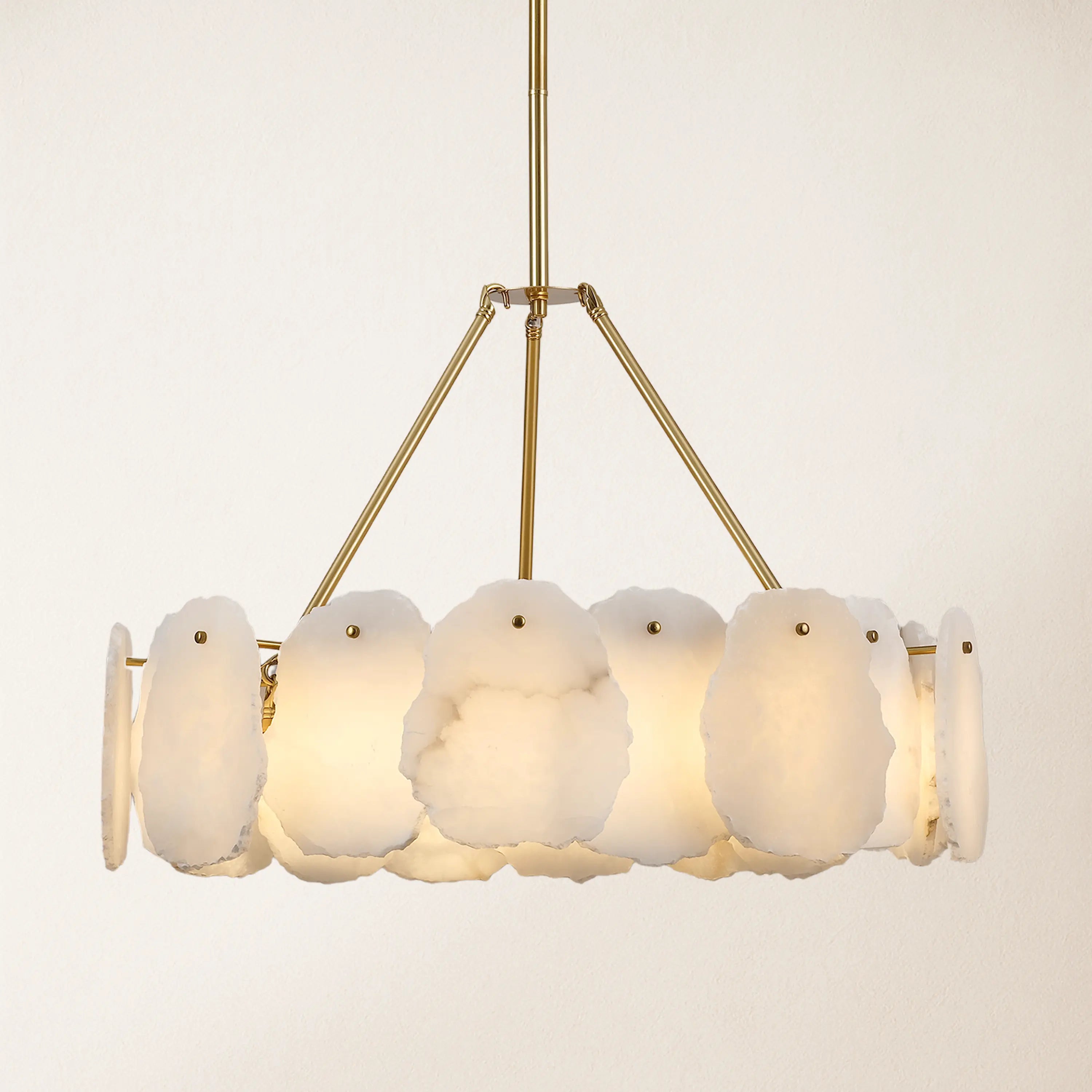 Moira Alabaster Round Chandelier 61cm D