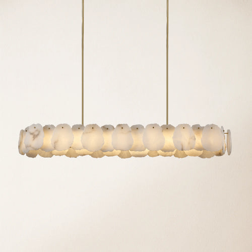 Moira Alabaster Oval Chandelier 119cm W