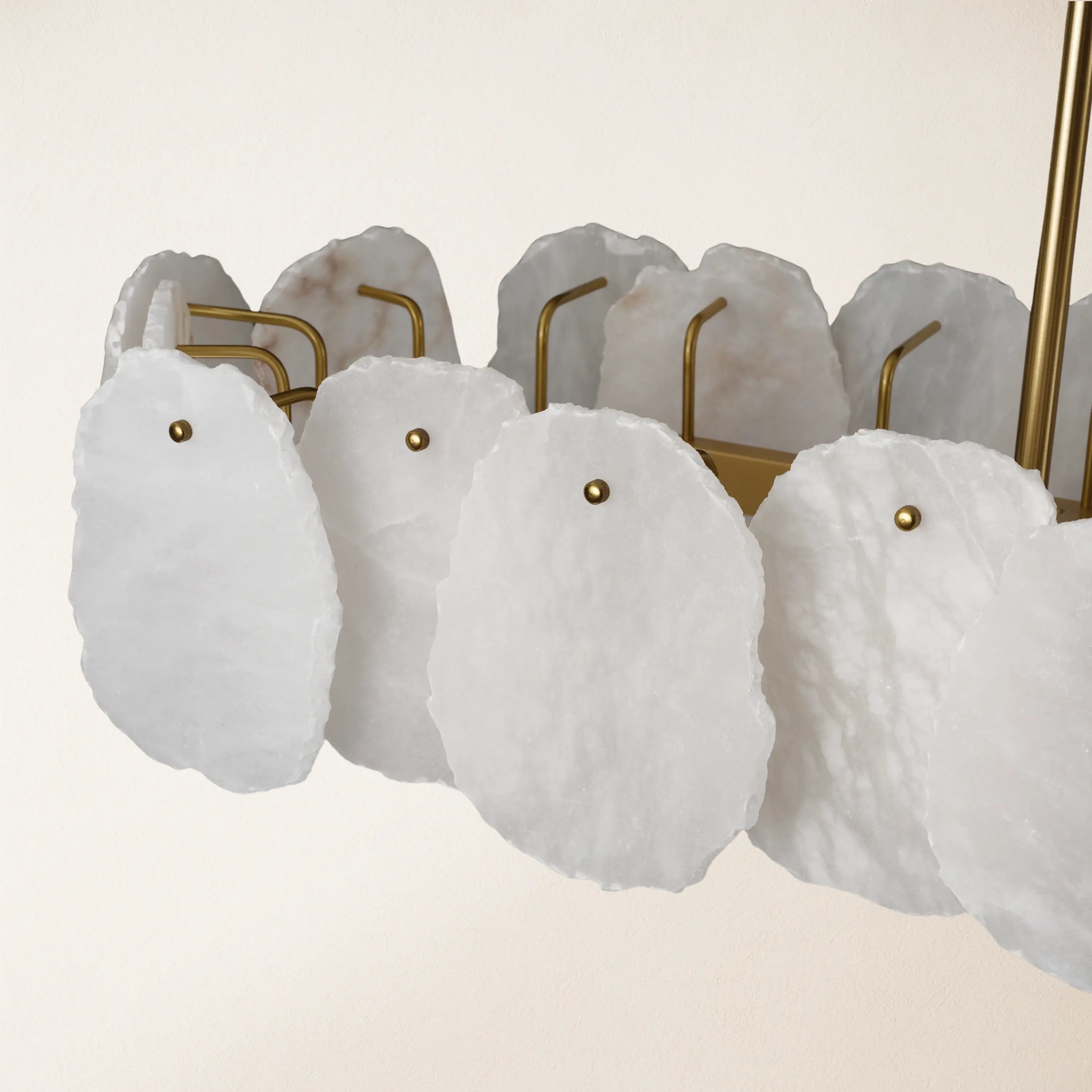 Moira Alabaster Oval Chandelier 58"W