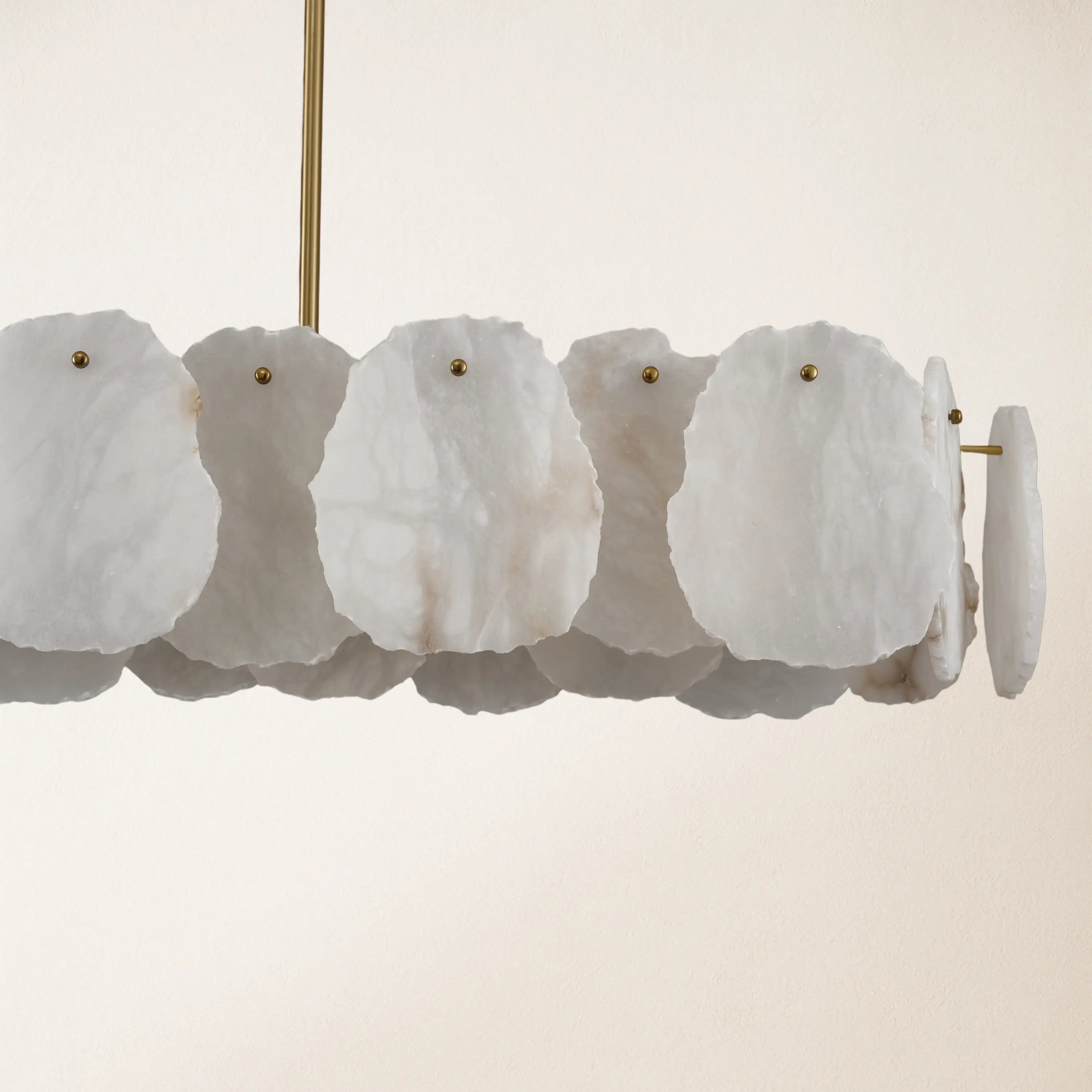 Moira Alabaster Oval Chandelier 58"W