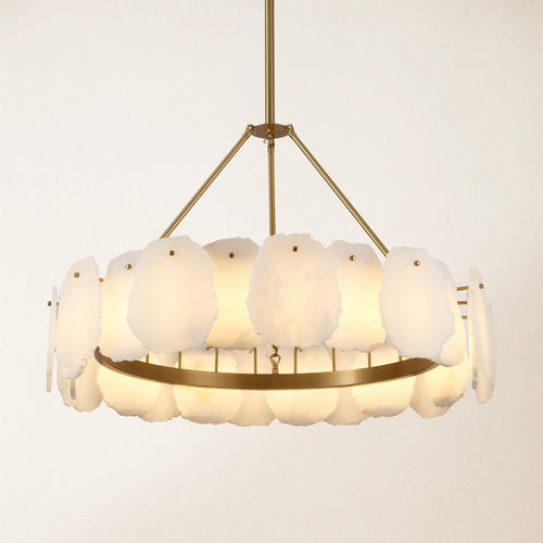 Moira Alabaster Round Chandelier 80cm D
