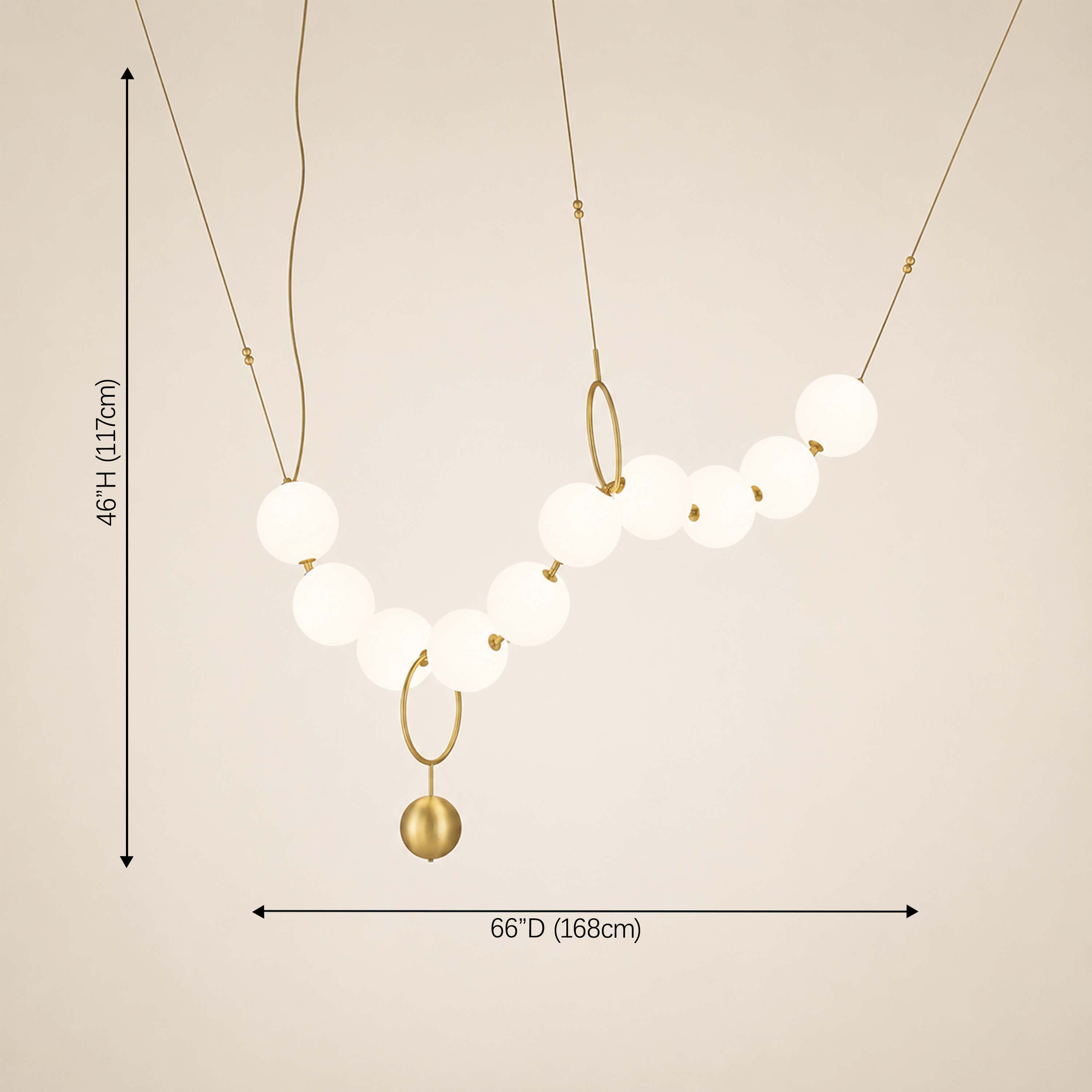 Celestine Necklace Glass Pendant