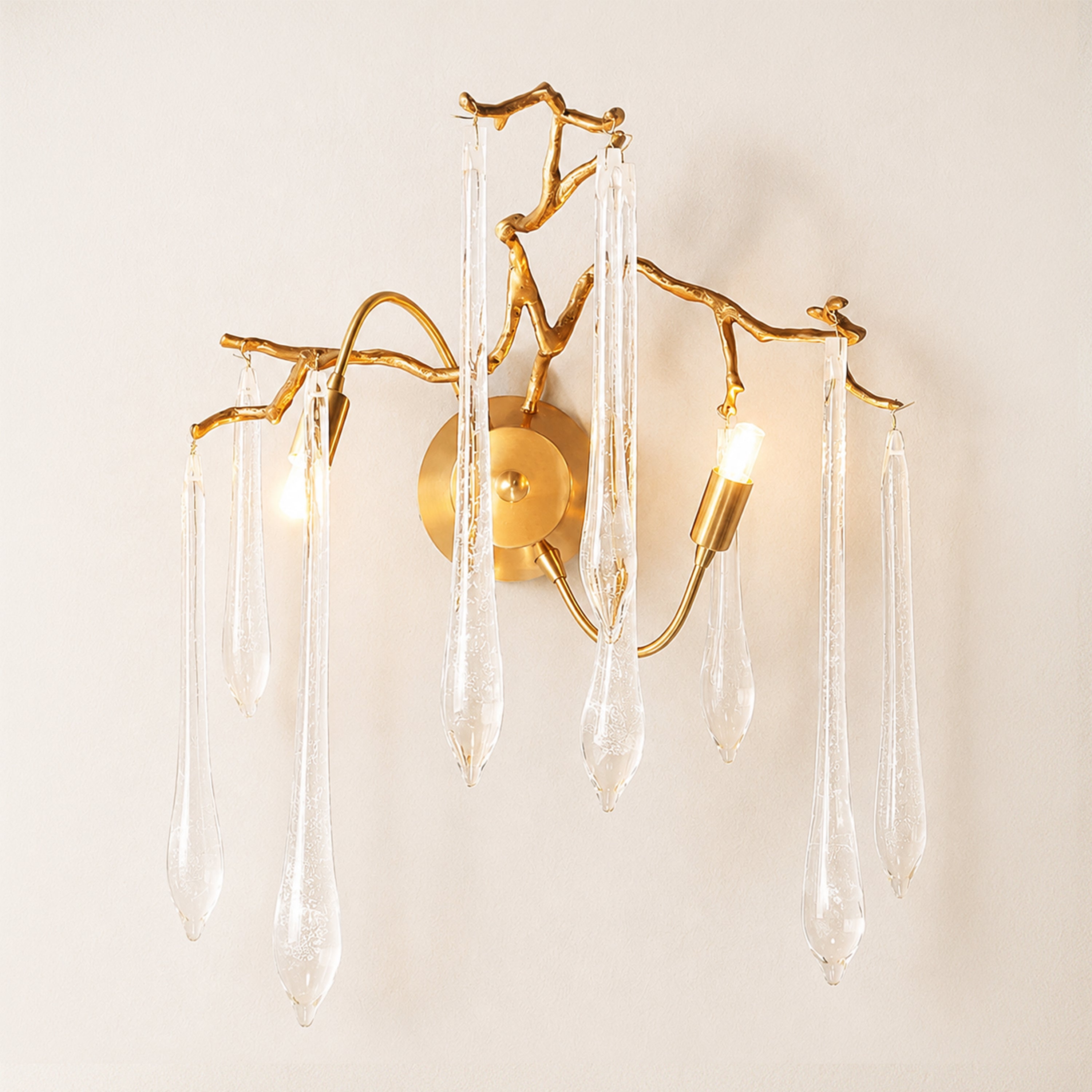 Nivalia Crystal Branch Wall Sconce